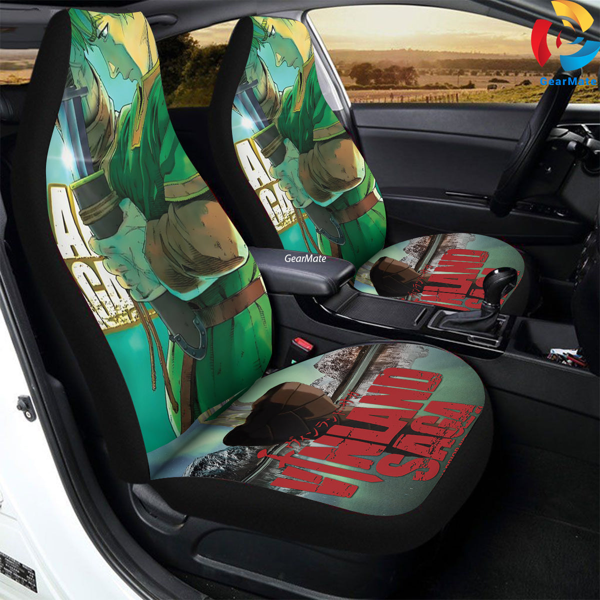 Vinland Saga Thorfinn Car Seat Covers – High Quality Graphic and Polar Fleece Protector Set