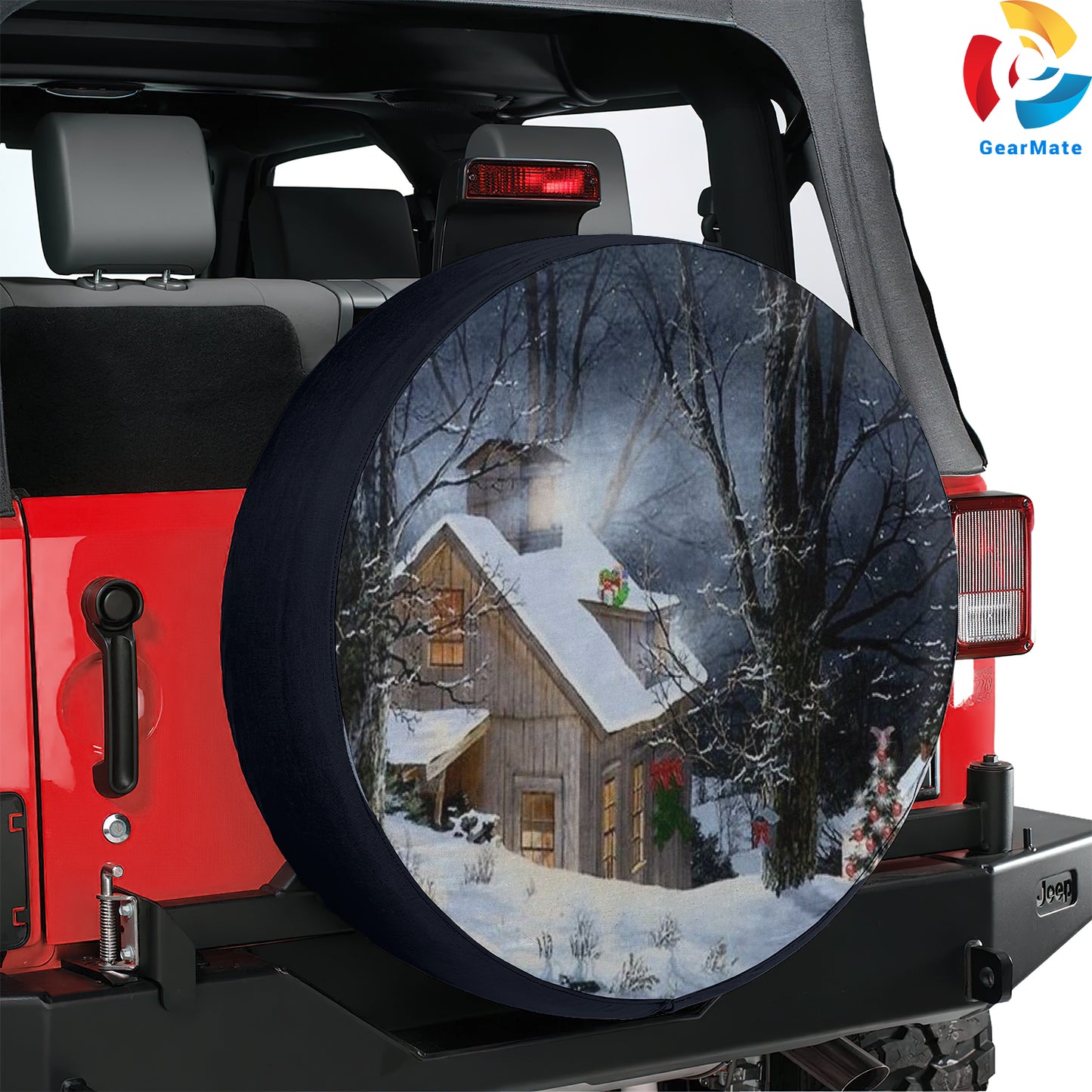 Merry Christmas 2024 Festive Home Spare Tire Cover – Premium Waterproof UV Resistant Protector