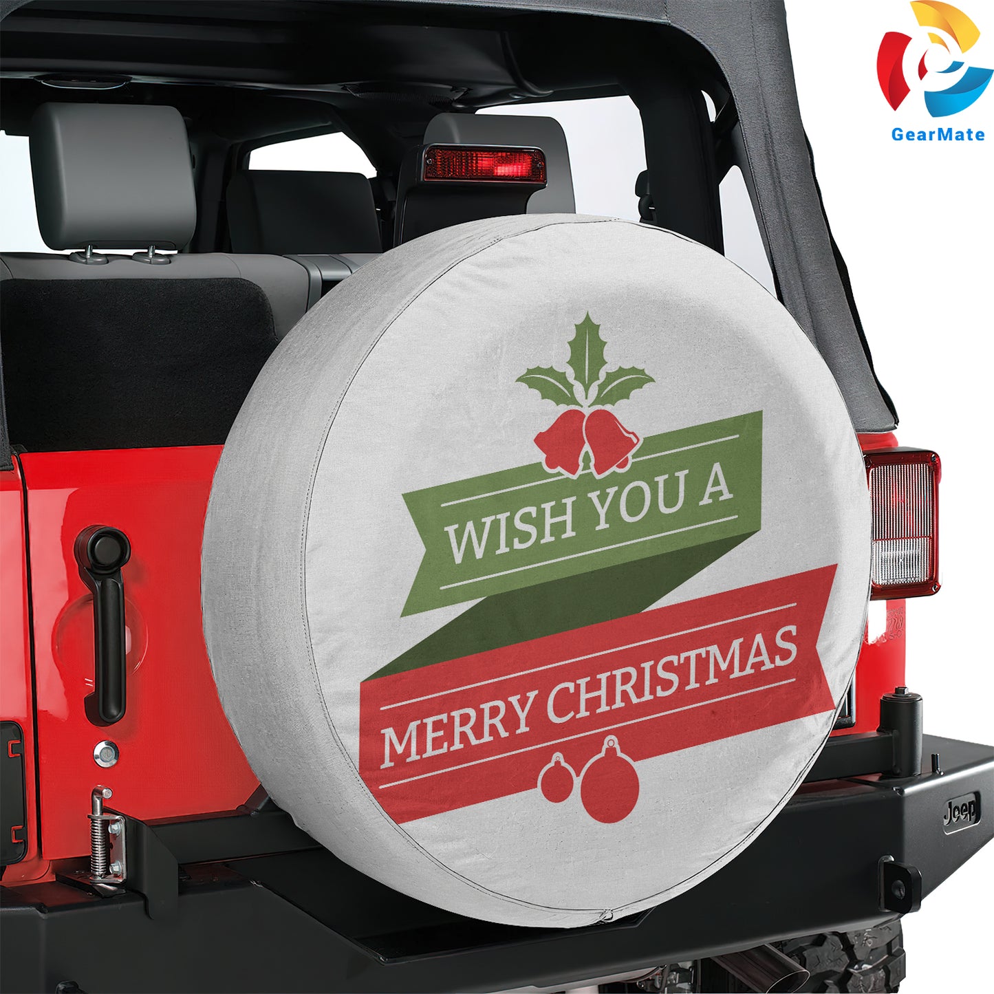 Merry Christmas We Wish You Tree Spare Tire Cover – Premium Waterproof UV Resistant Protector