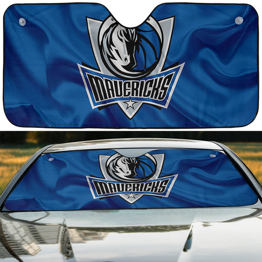 Basketball Dallas Maverick Reflective Car Sunshade – Premium Heat & UV Protection, Universal Fit