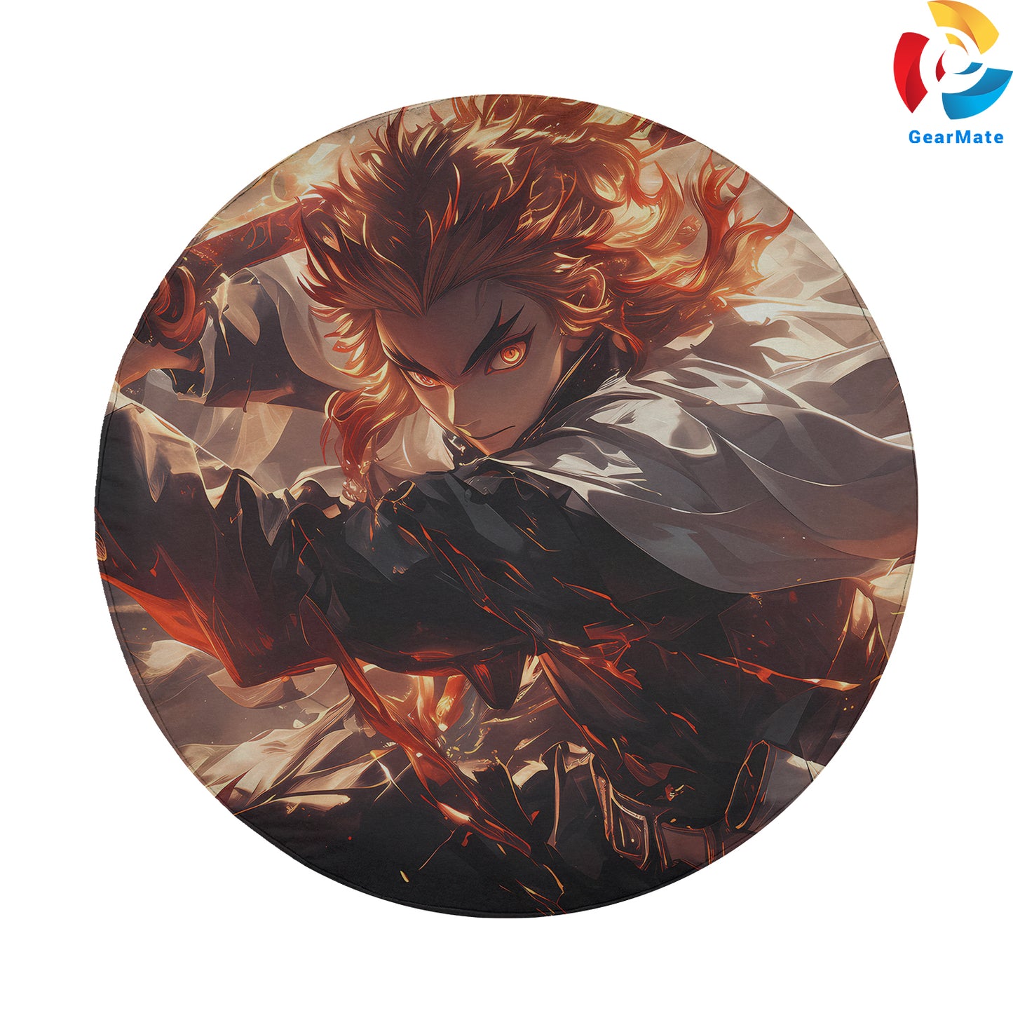 Demon Slayer Kyōjurō Rengoku  Anime Spare Tire Cover – Premium Waterproof UV Resistant Protector