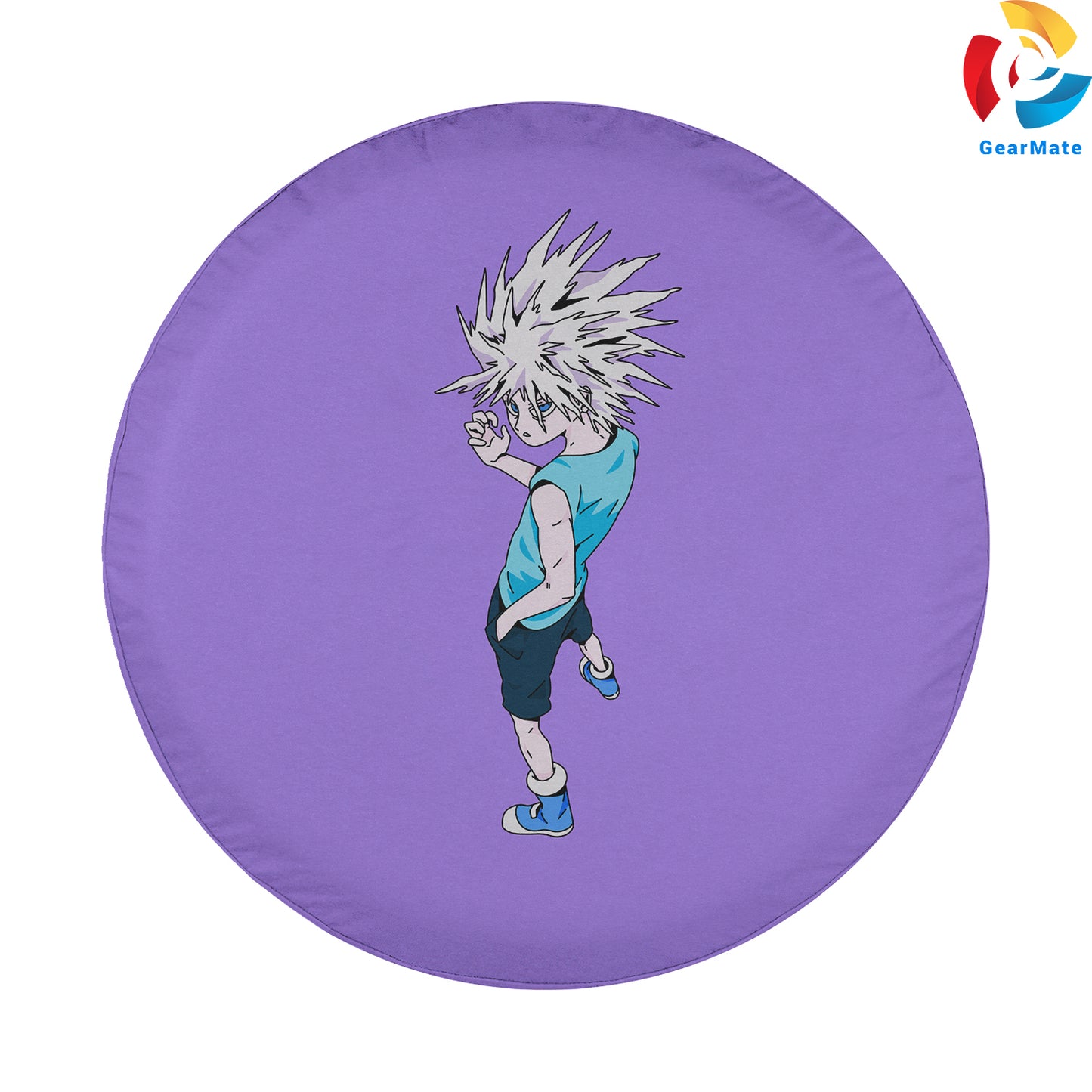 Killua Zoldyck Minimalis Spare Tire Cover – Premium Waterproof UV Resistant Protector