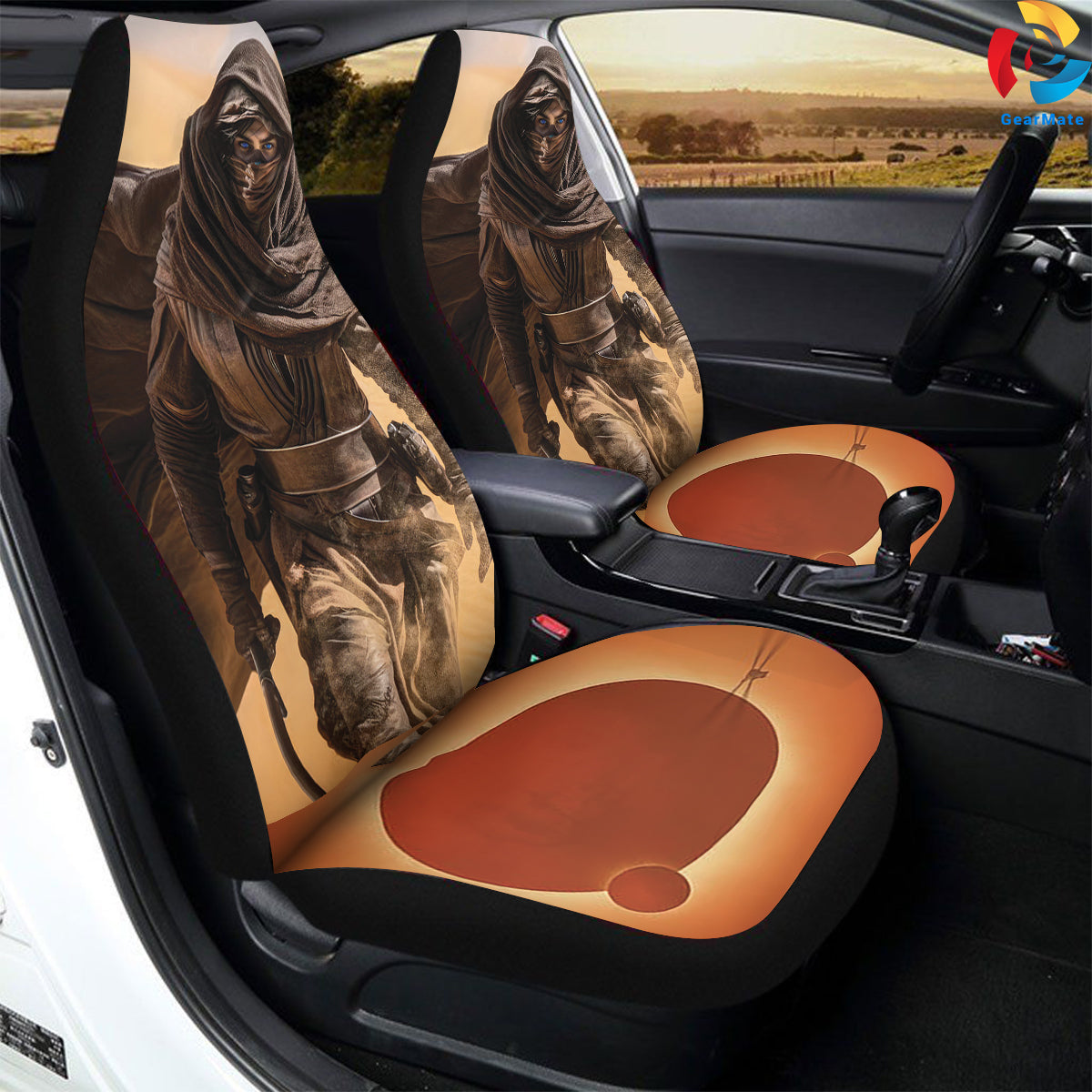 Dune Part II Car Seat Covers – High Quality Graphic and Polar Fleece Protector Set