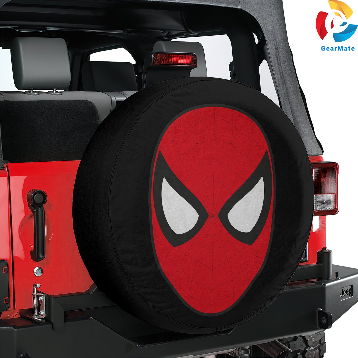 Spiderman Face Spare Tire Cover – Premium Waterproof UV Resistant Protector