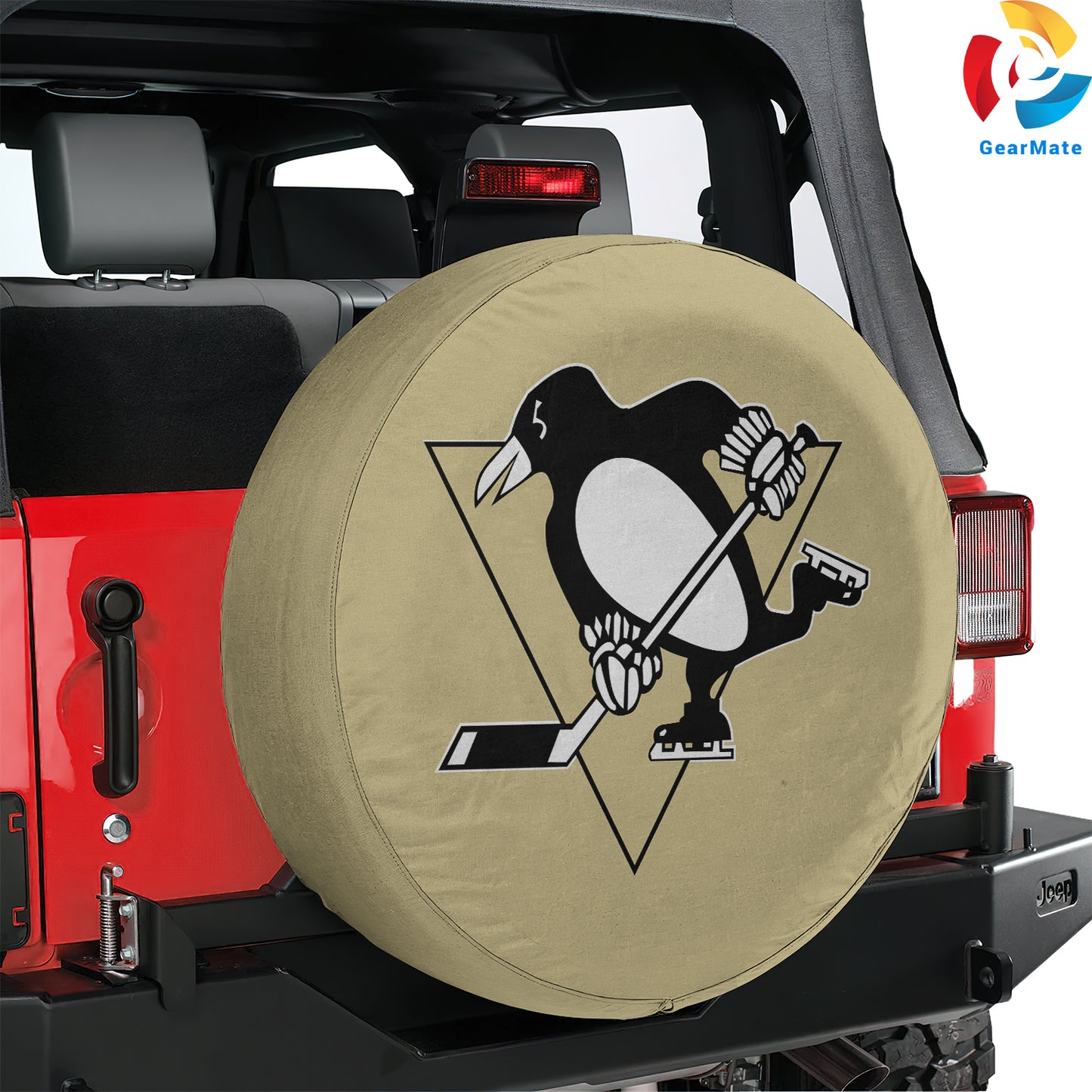 Pittsburgh Penguins NHL Hookey Season Spare Tire Cover – Premium Waterproof UV-Resistant Protector