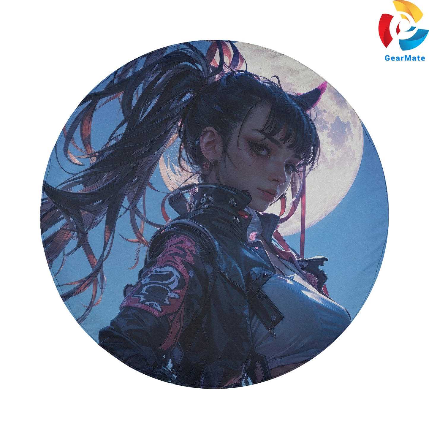 Cyberpunk Anime Girl Sci-fi Spare Tire Cover – Premium Waterproof UV Resistant Protector
