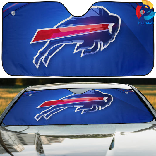 Football Team Buffalo Bills NFL Reflective Car Sunshade – Premium Heat & UV Protection, Universal Fit