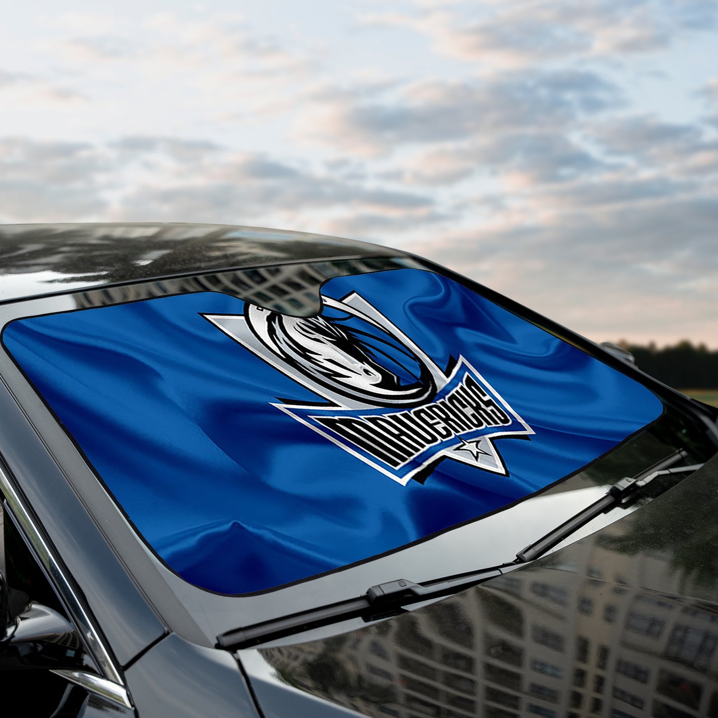 Basketball Dallas Maverick Reflective Car Sunshade – Premium Heat & UV Protection, Universal Fit