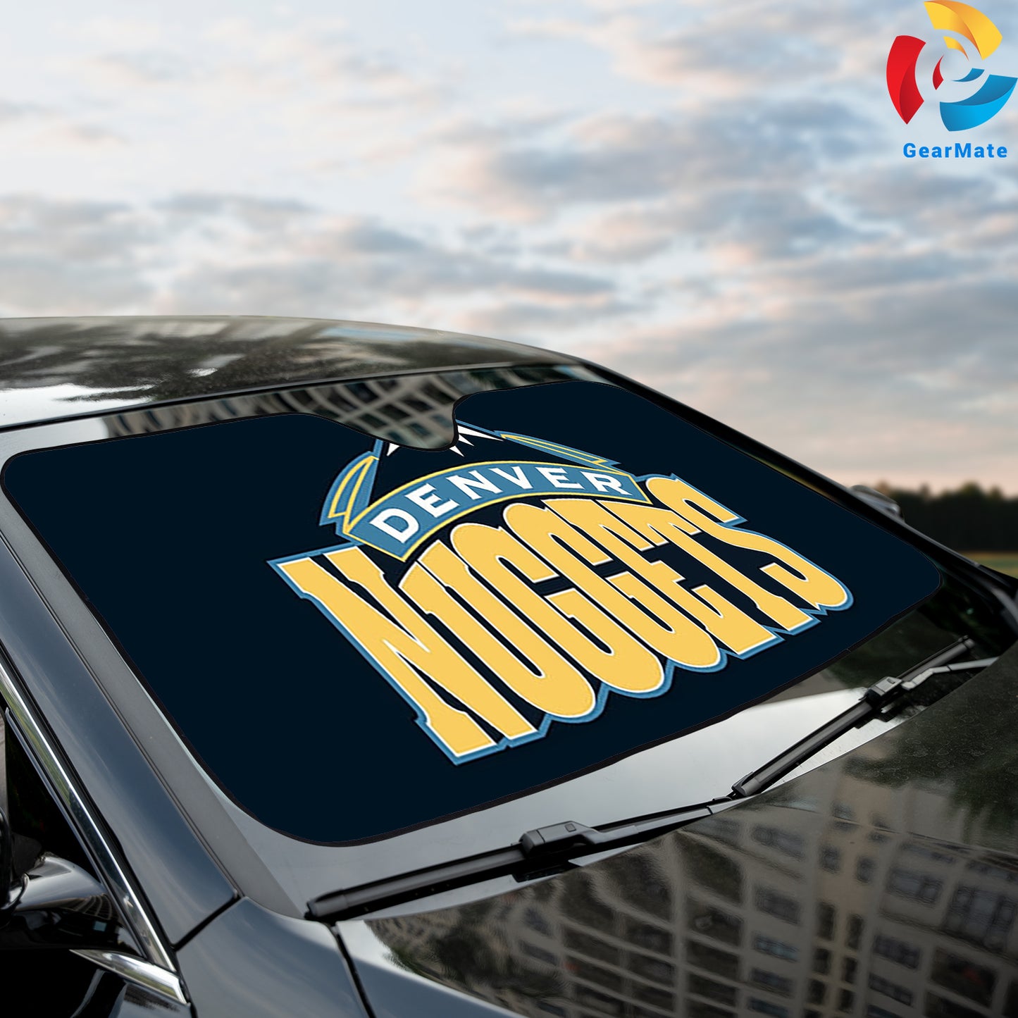 Basketball Denver Nuggets Team Logo Reflective Car Sunshade – Premium Heat & UV Protection, Universal Fit