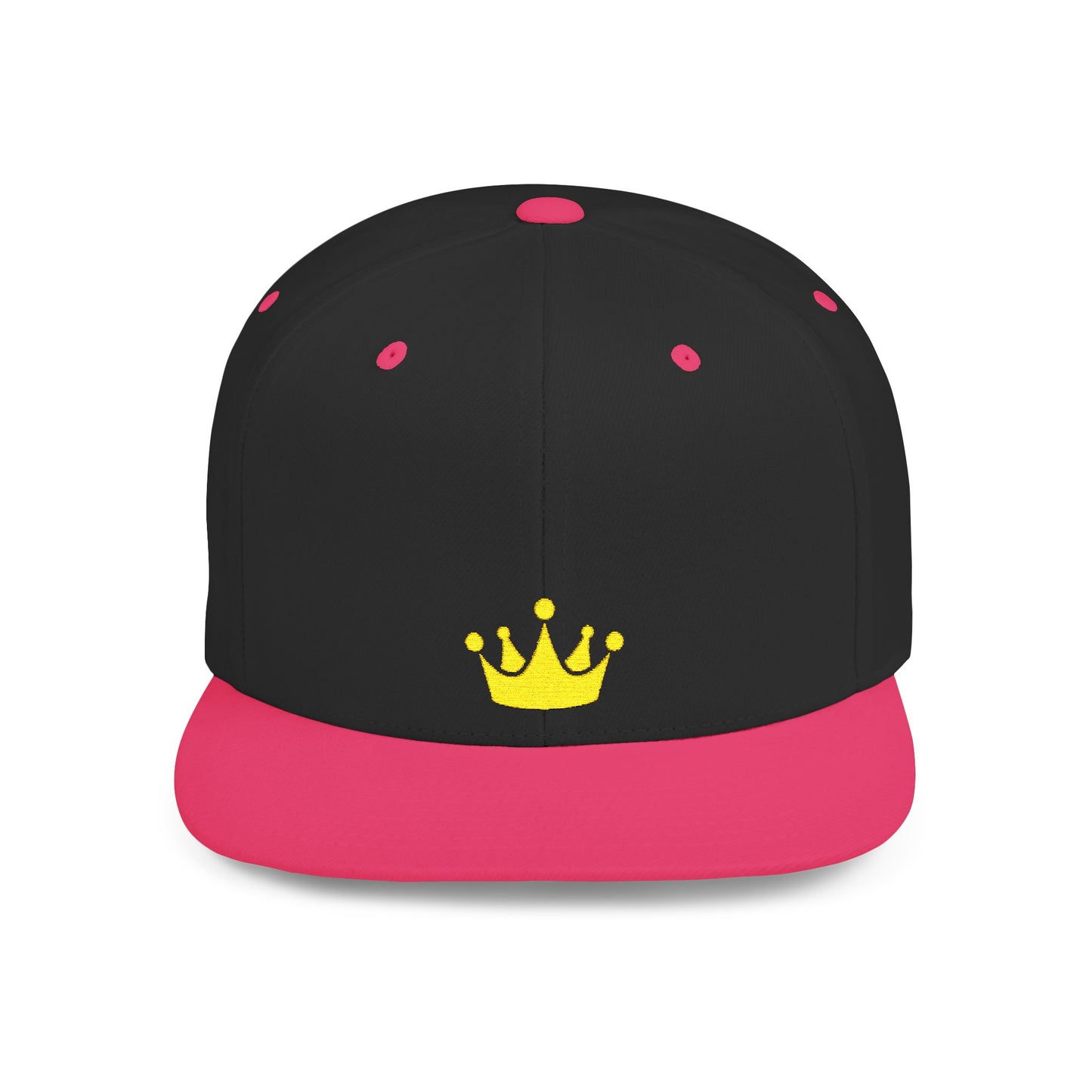 Icons Embroidered Crown Flat Bill Snapback – Lightweight, Custom Fit, Premium Quality