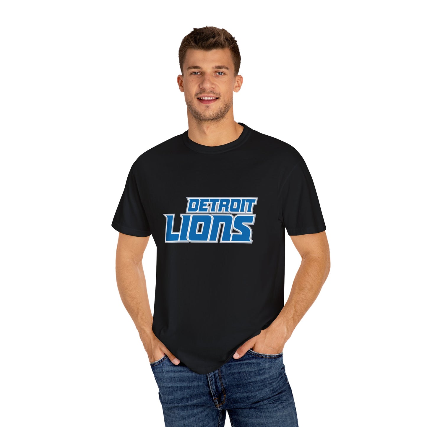 Detroit Lions Merchandise Garment-Dyed T-Shirt – Premium Cotton Tee for Customization