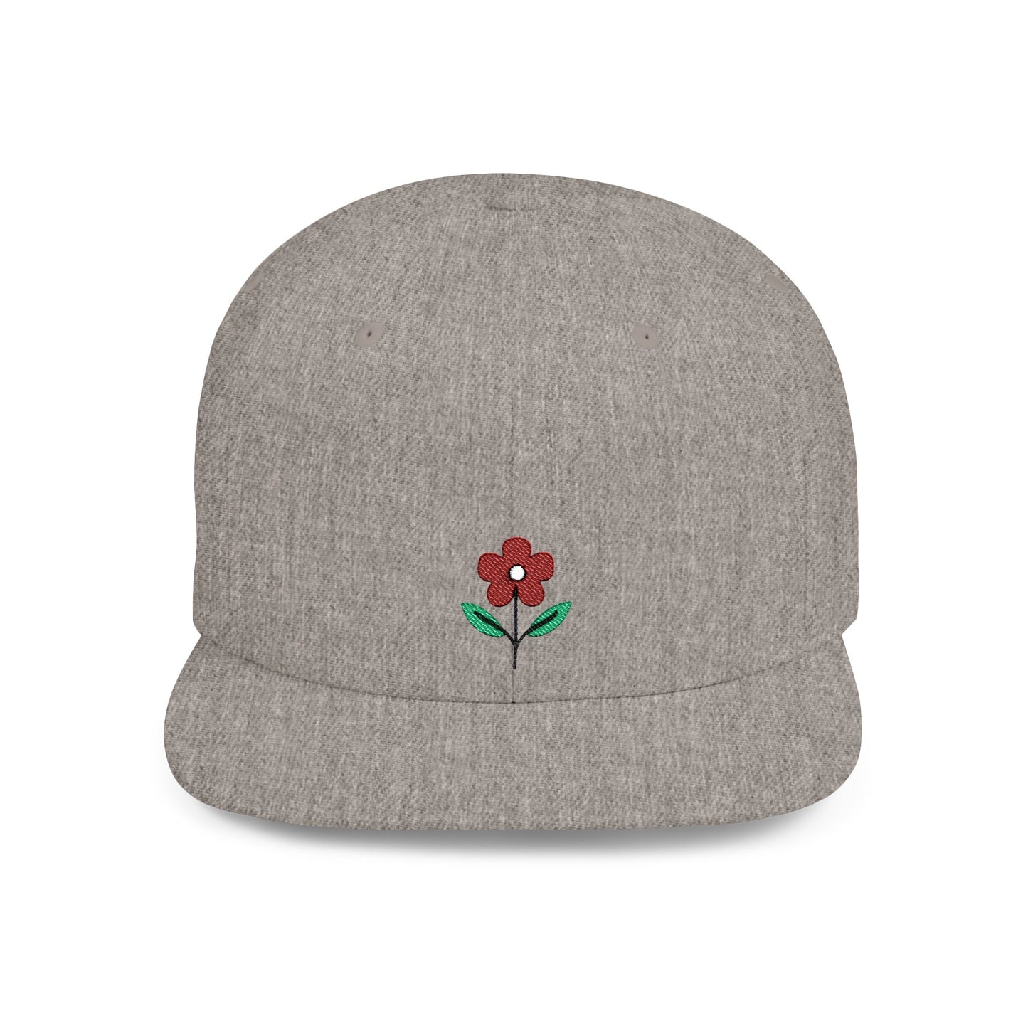 Icons Embroidered Flower 2 Flat Bill Snapback – Lightweight, Custom Fit, Premium Quality