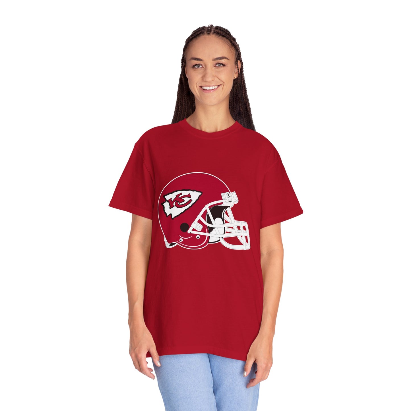 Kansas City Chiefs Football Fans Garment-Dyed T-Shirt – Premium Cotton Tee for Customization