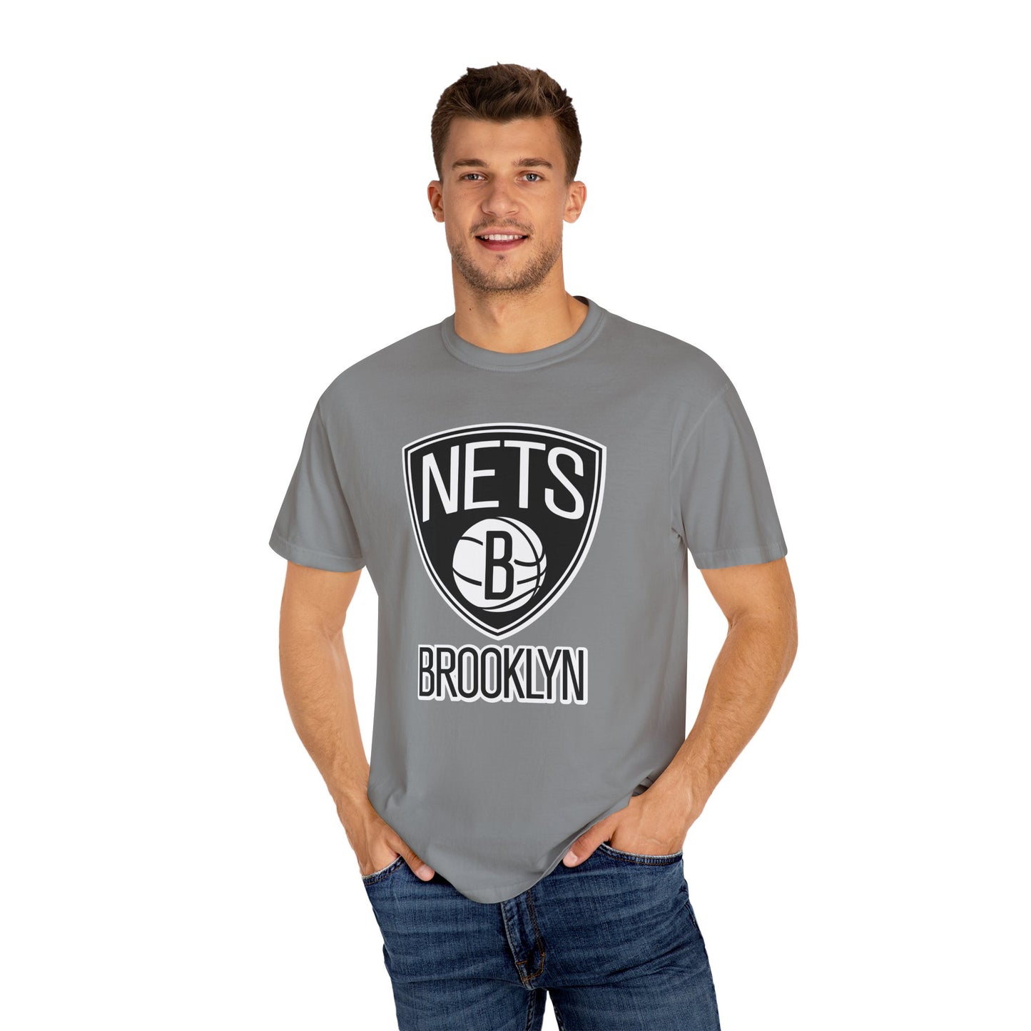 Brooklyn Nets Built Different Garment-Dyed T-Shirt – Premium Cotton Tee for Customization