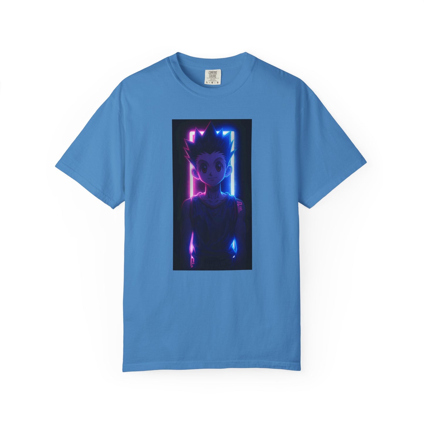 Hunter x Hunter Neon Art Garment-Dyed T-Shirt – Premium Cotton Tee for Customization
