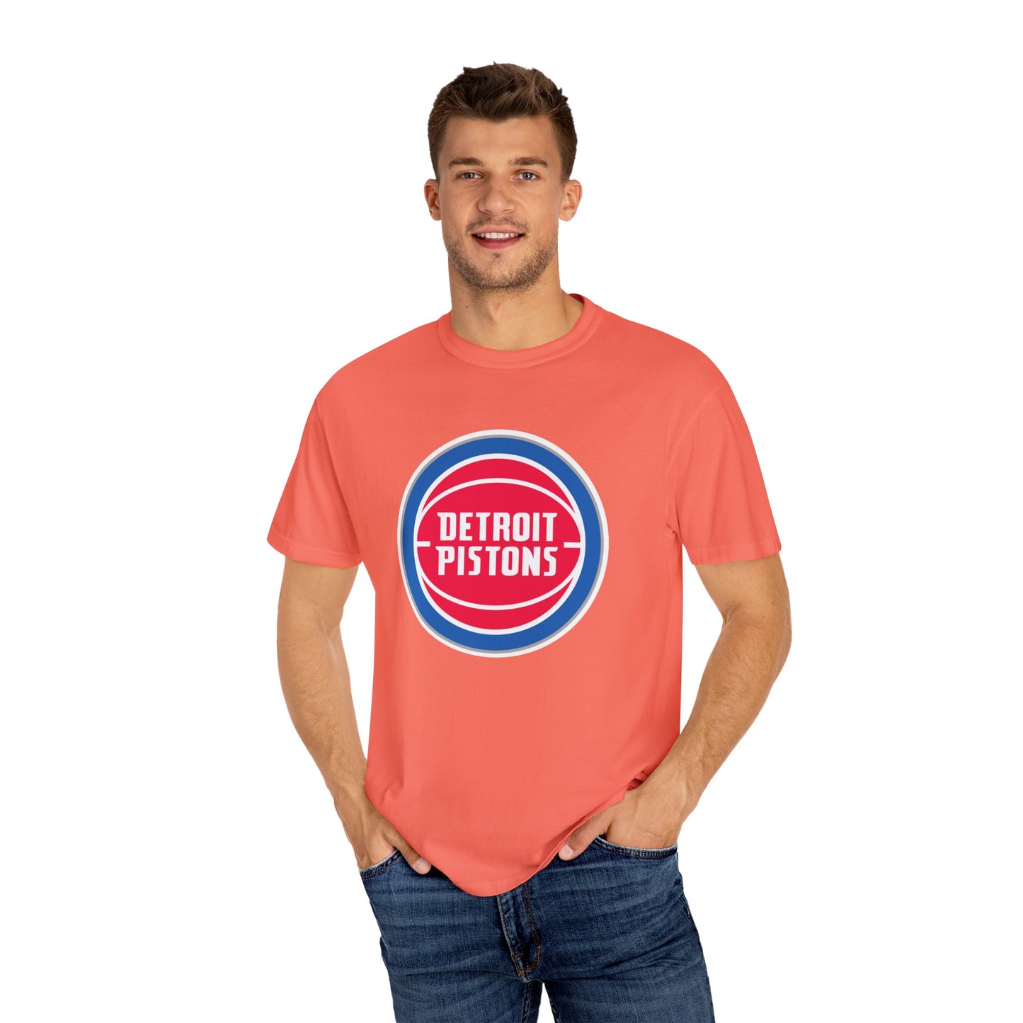 Detroit Pistons Built Different Garment-Dyed T-Shirt – Premium Cotton Tee for Customization