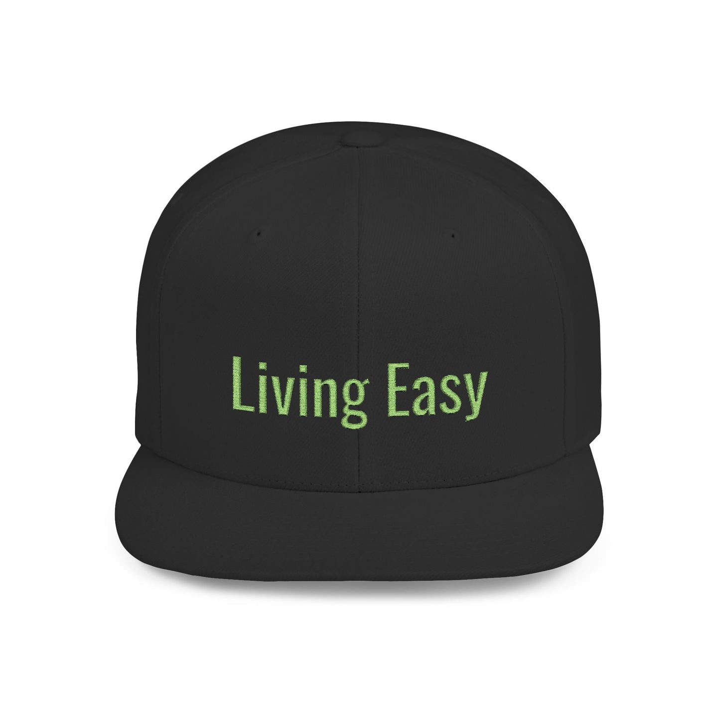 Text Living Easy Flat Bill Snapback – Lightweight, Custom Fit, Premium Quality