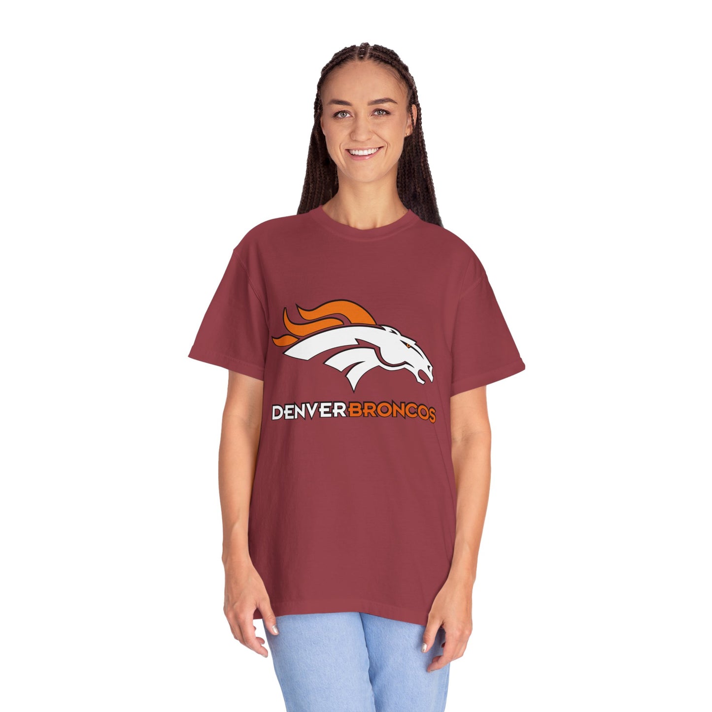 Denver Broncos Gear Garment-Dyed T-Shirt – Premium Cotton Tee for Customization