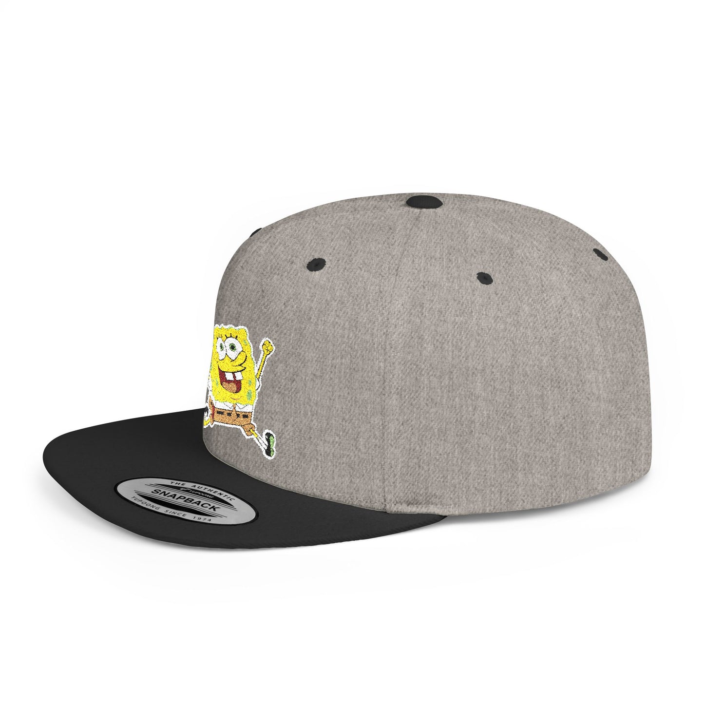 SpongeBob SquarePants Himself Flat Bill Snapback – Lightweight, Custom Fit, Premium Quality