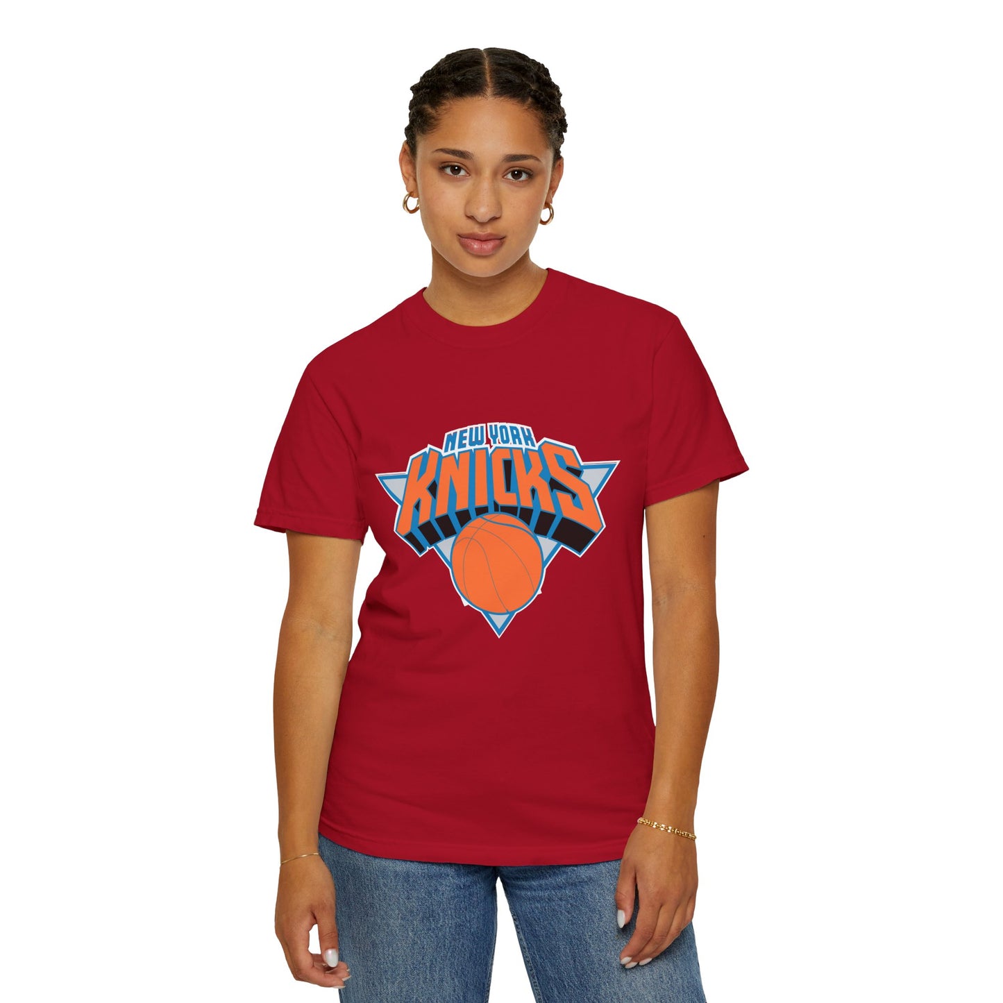 New York Knicks Hoop Lifestyle Garment-Dyed T-Shirt – Premium Cotton Tee for Customization