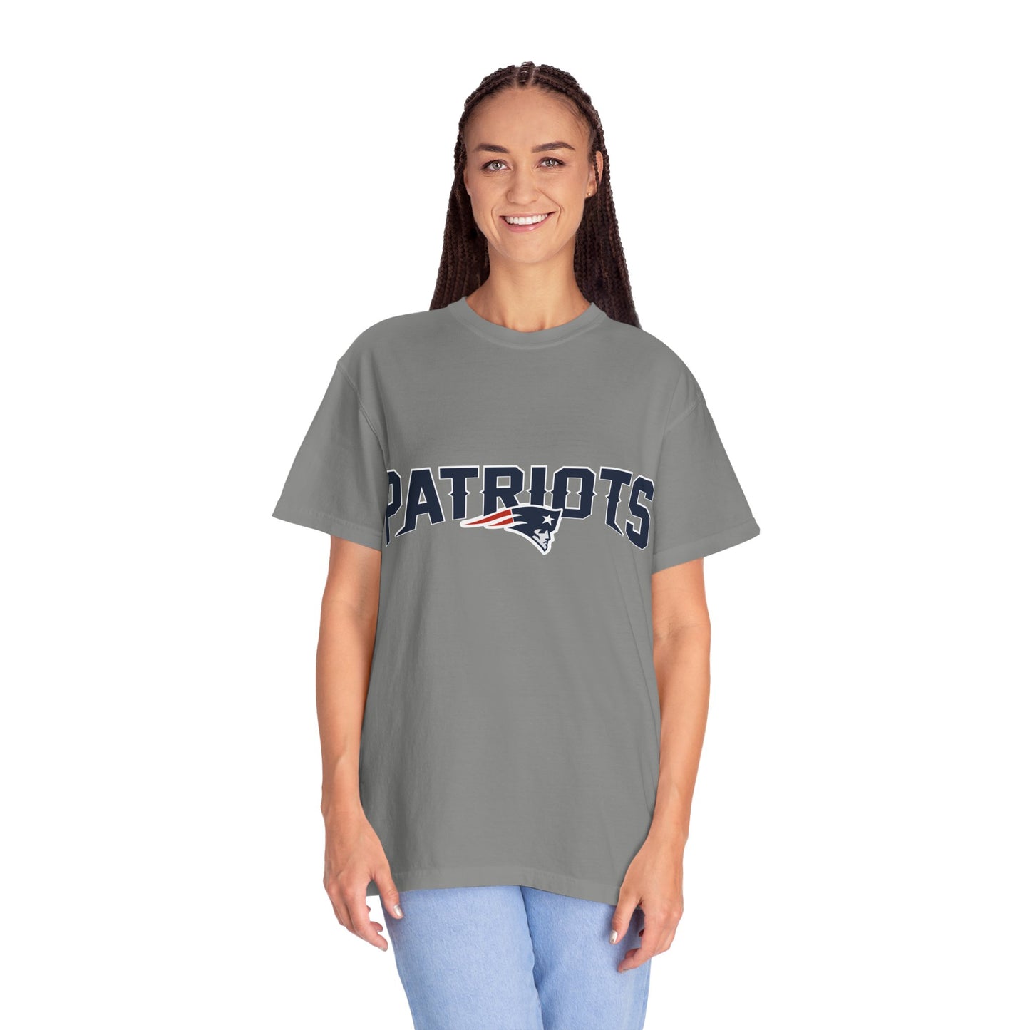 New England Patriots Football Merchandise Garment-Dyed T-Shirt – Premium Cotton Tee for Customization