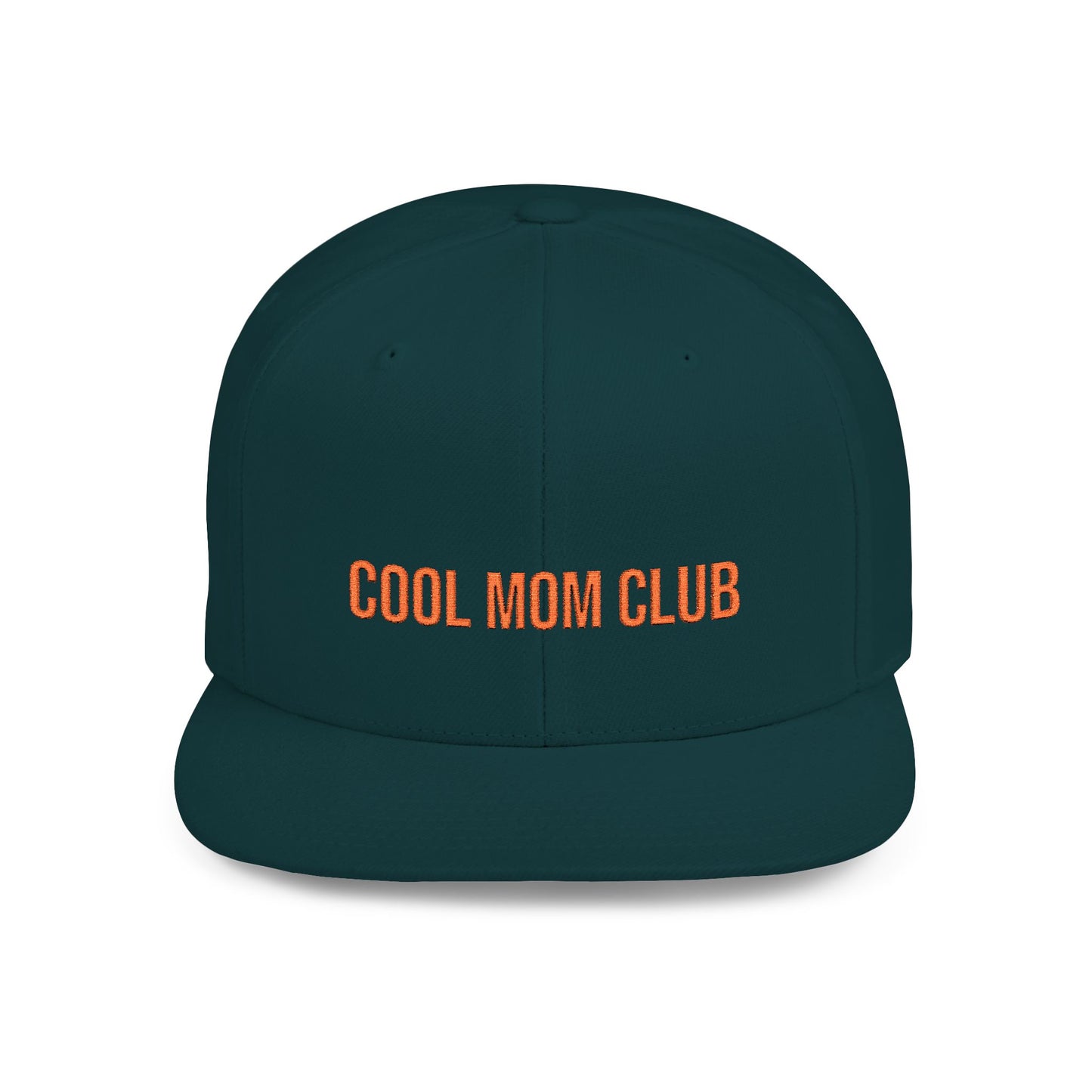 Text Cool Mom Club Flat Bill Snapback – Lightweight, Custom Fit, Premium Quality