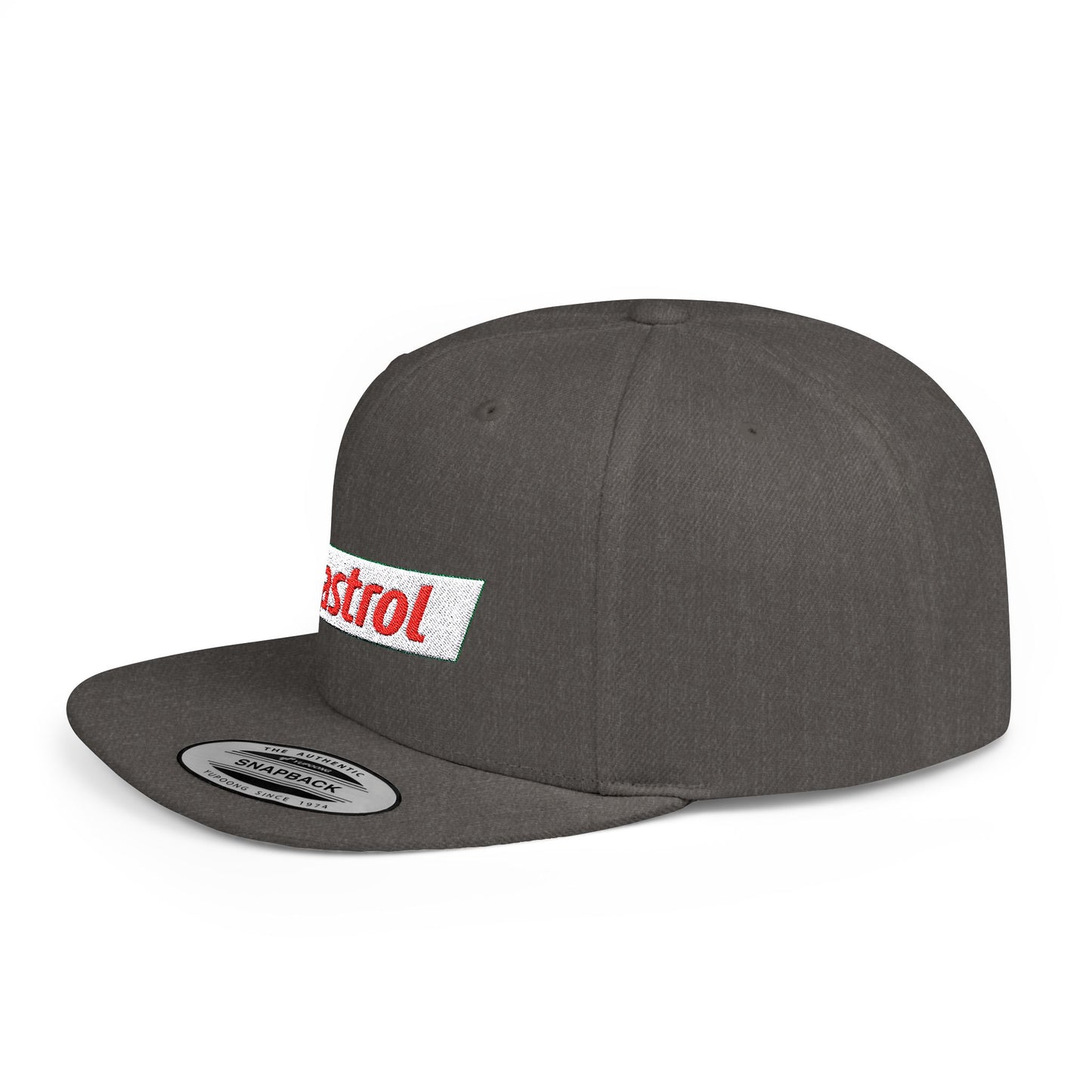 Castrol Flat Bill Snapback – Lightweight, Custom Fit, Premium Quality