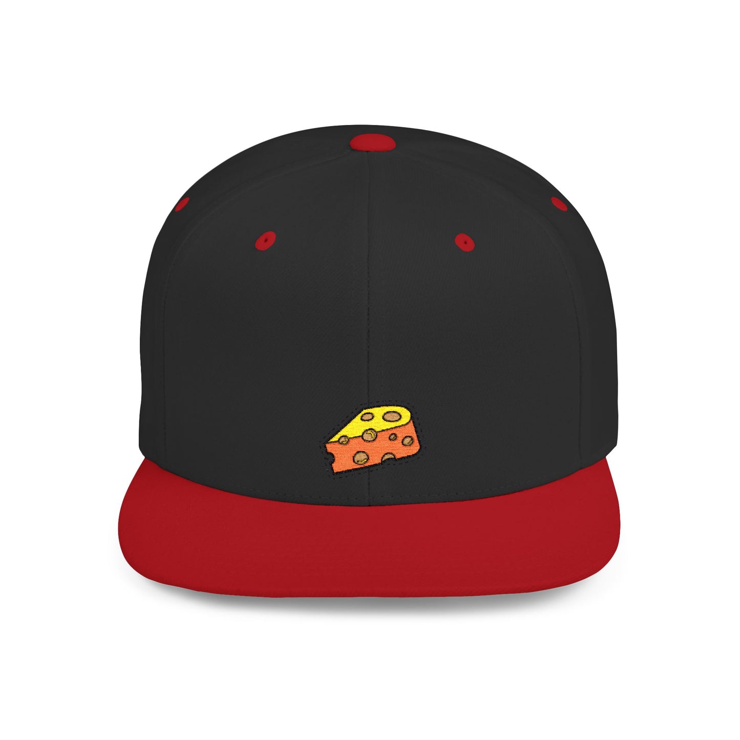 Icons Embroidered Cheese Flat Bill Snapback – Lightweight, Custom Fit, Premium Quality