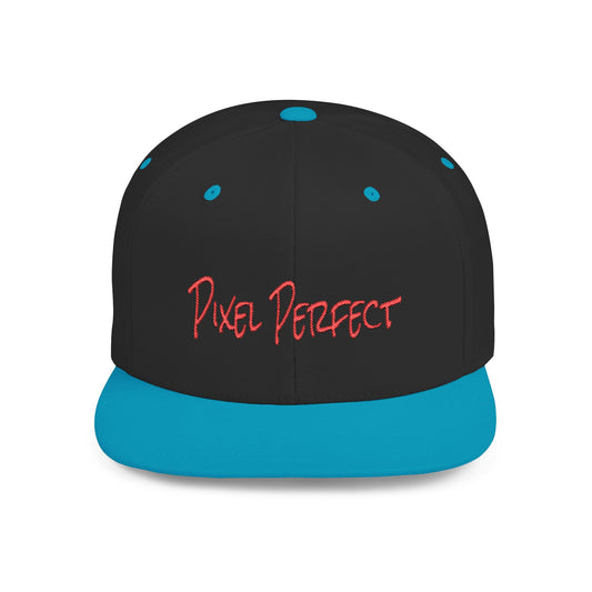 Text Pixel Perfect Flat Bill Snapback – Lightweight, Custom Fit, Premium Quality