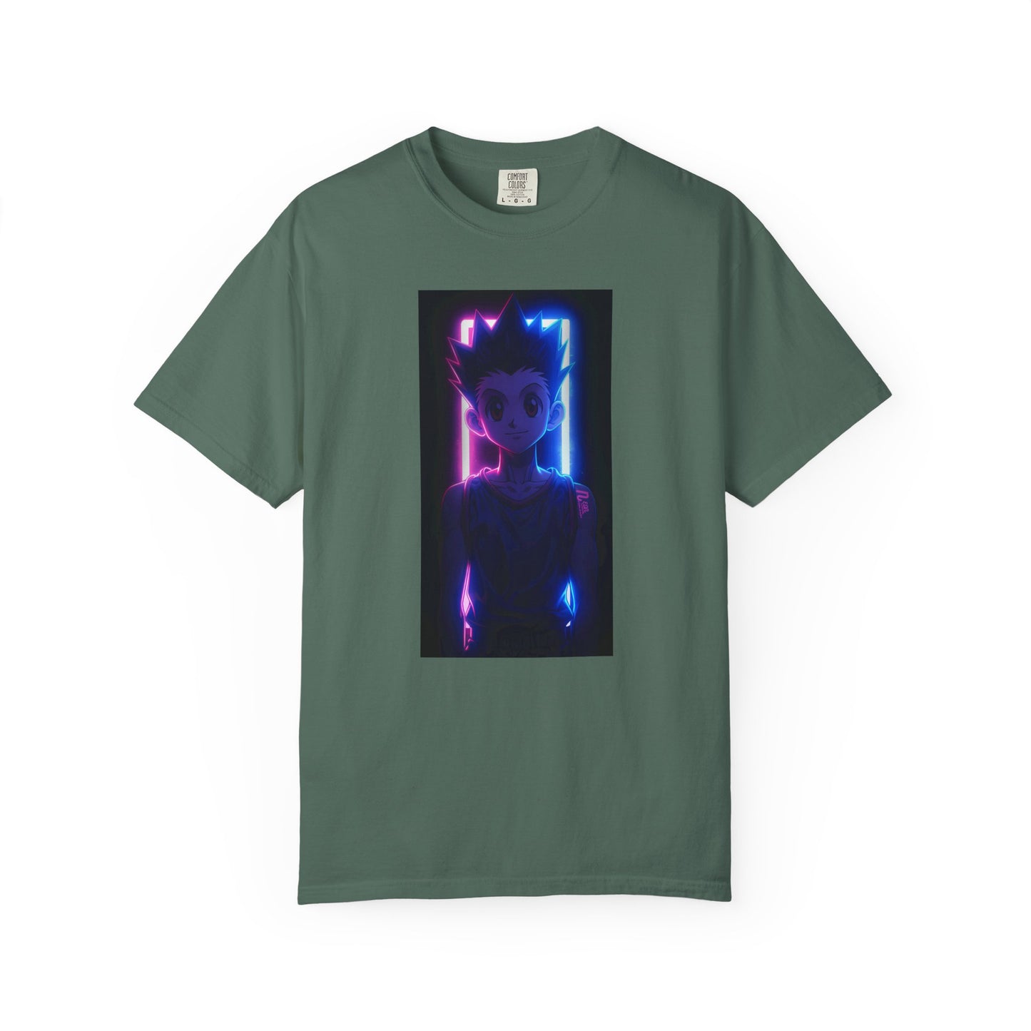 Hunter x Hunter Neon Art Garment-Dyed T-Shirt – Premium Cotton Tee for Customization