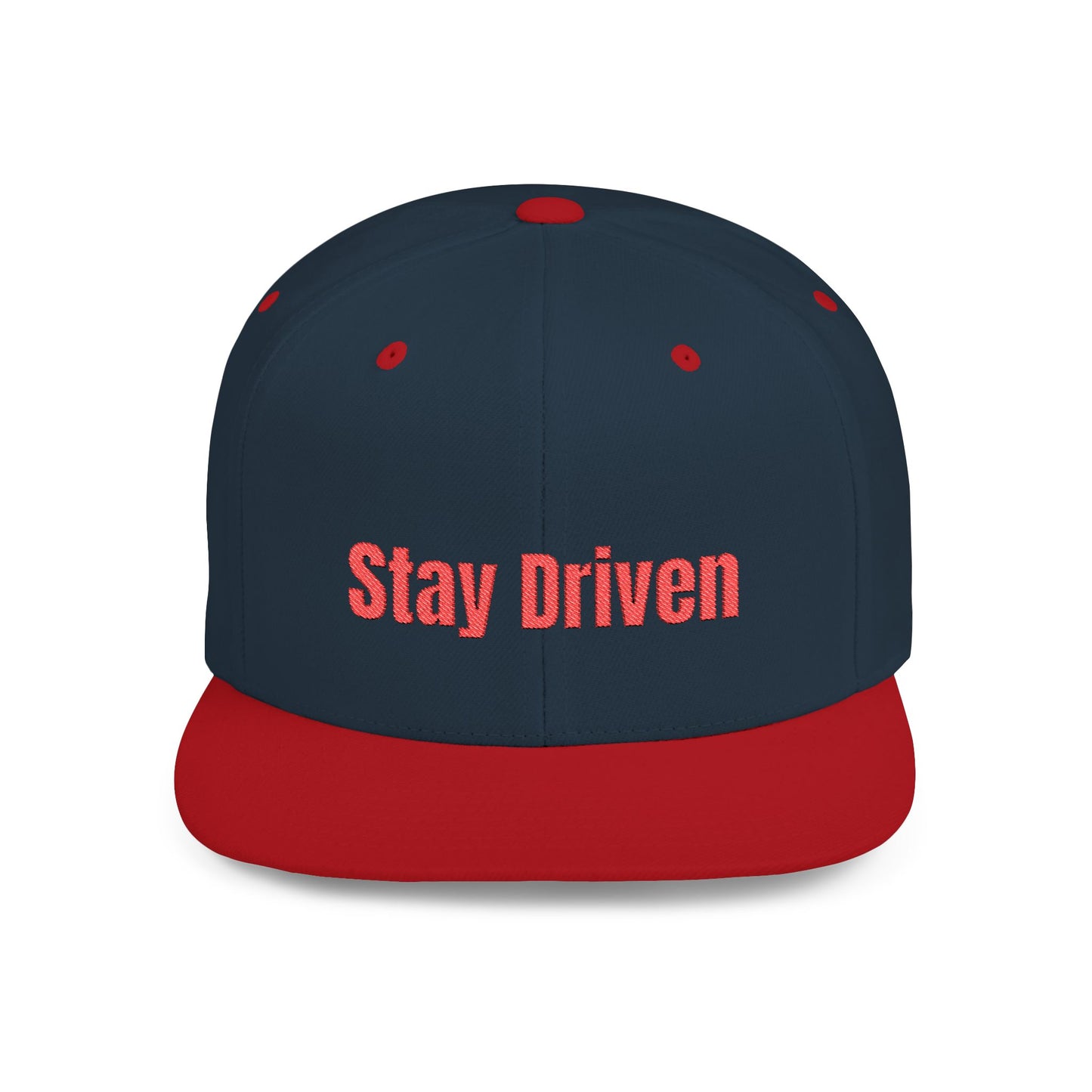 Text Stay Driven Flat Bill Snapback – Lightweight, Custom Fit, Premium Quality