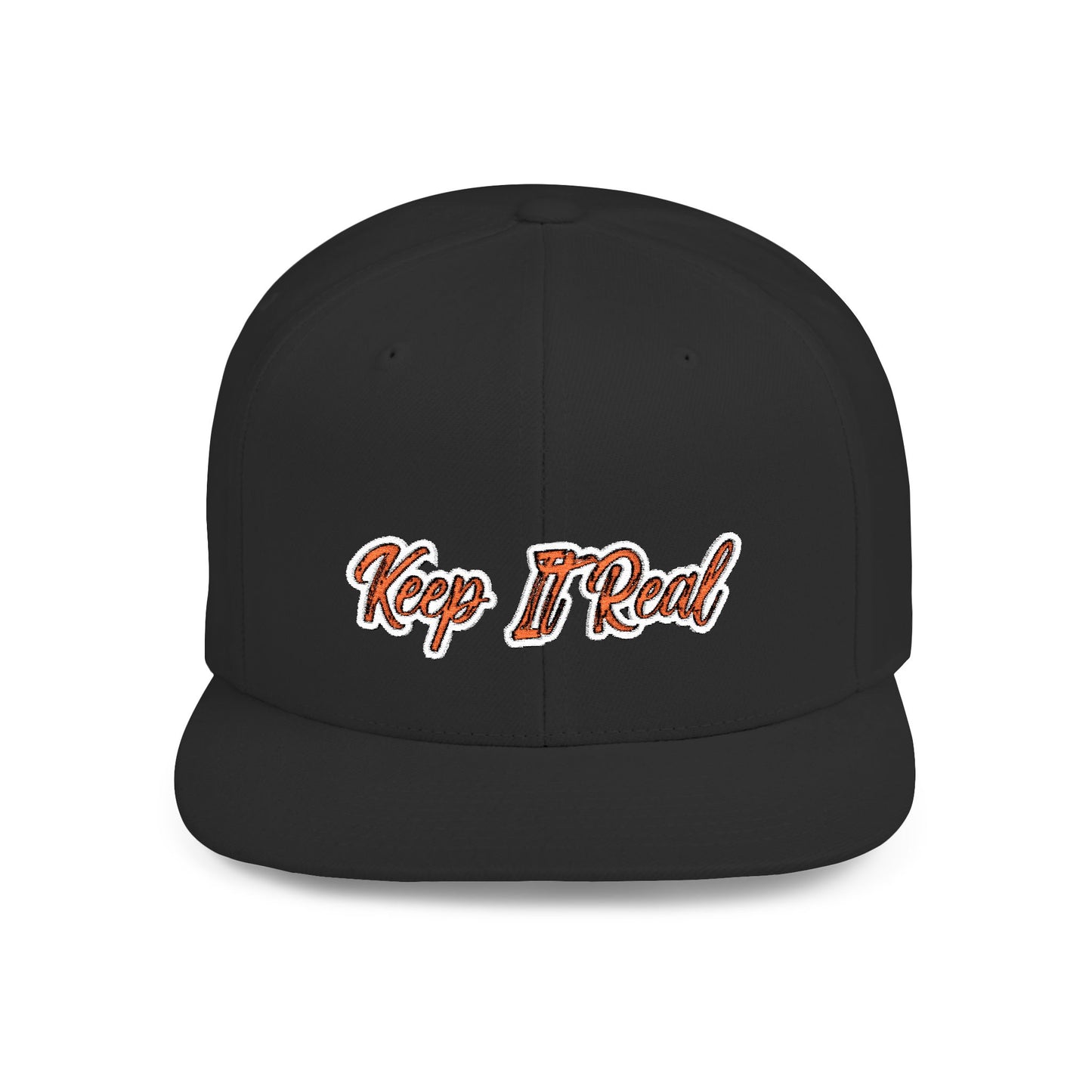 Text Keep It Real Flat Bill Snapback – Lightweight, Custom Fit, Premium Quality