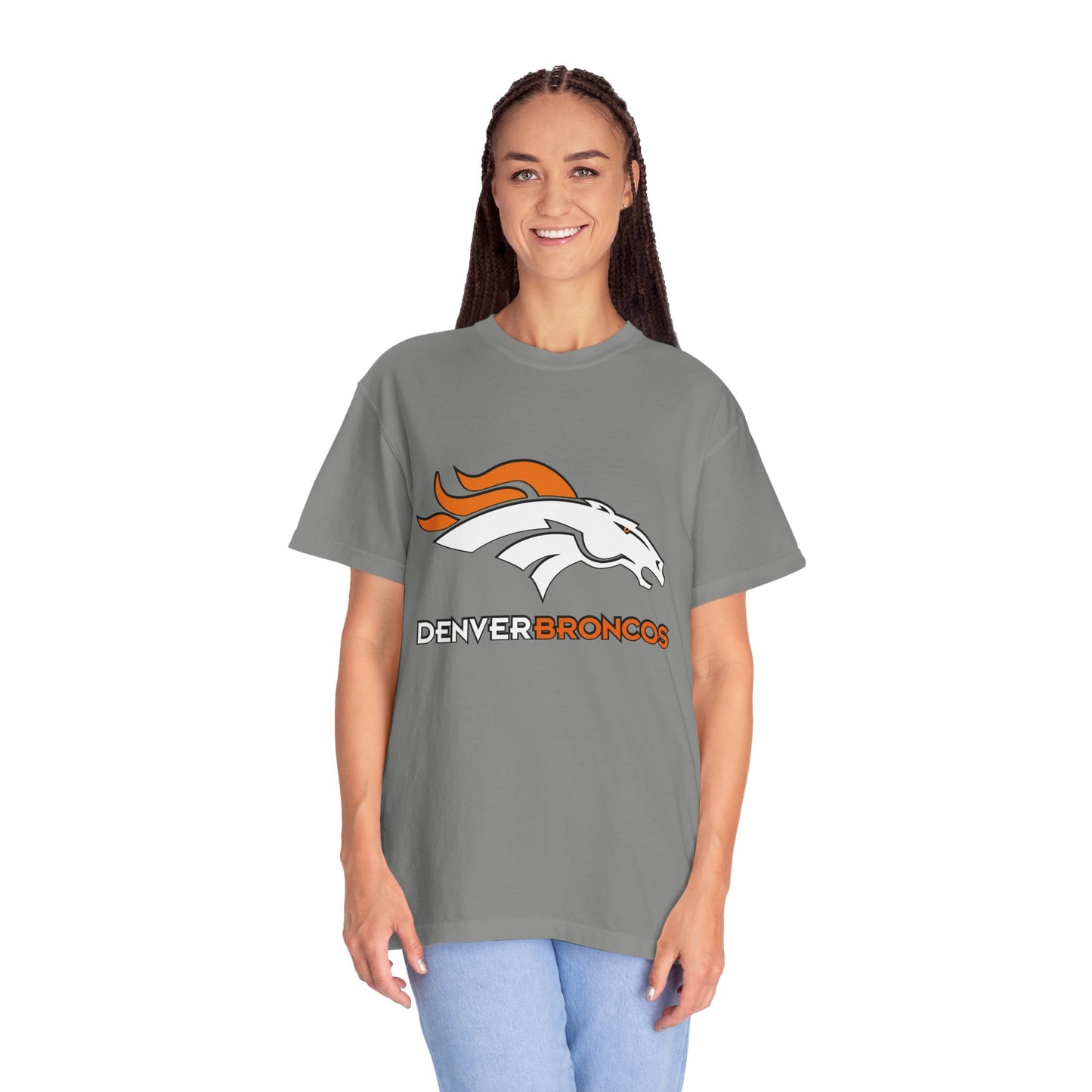 Denver Broncos Gear Garment-Dyed T-Shirt – Premium Cotton Tee for Customization