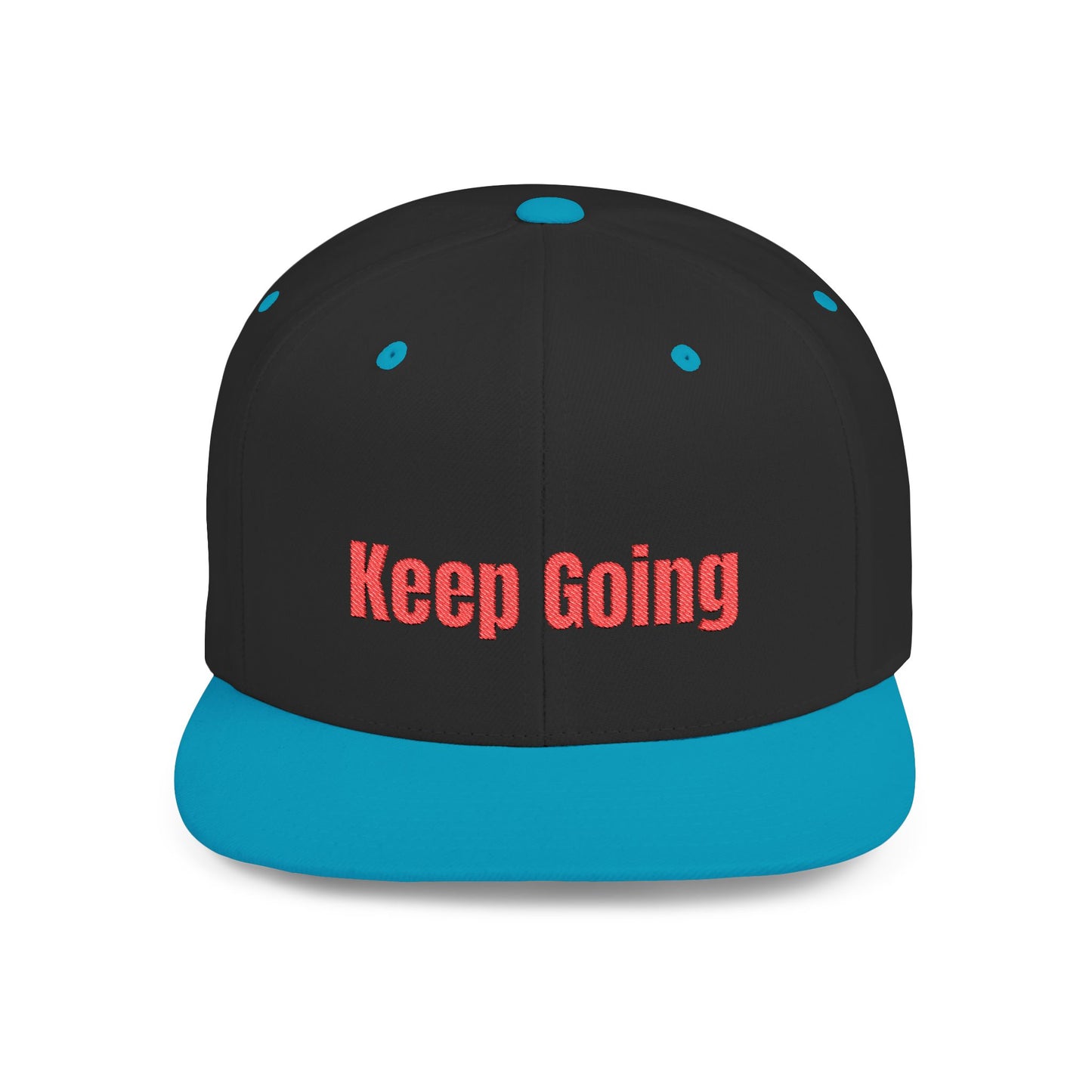 Text Keep Going Flat Bill Snapback – Lightweight, Custom Fit, Premium Quality