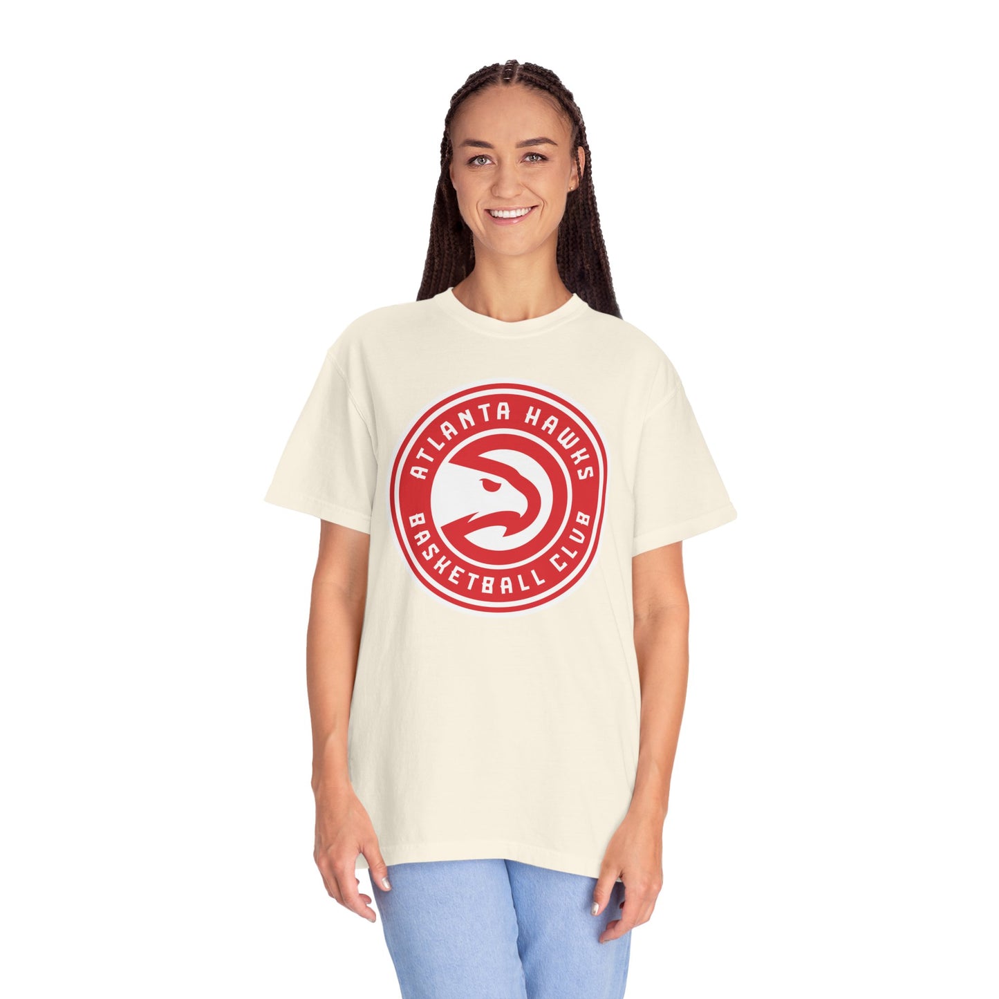 Atlanta Hawks Hoop Lifestyle Garment-Dyed T-Shirt – Premium Cotton Tee for Customization