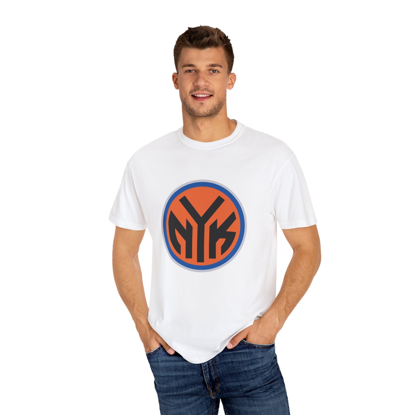 New York Knicks Basketball Fanatics Garment-Dyed T-Shirt – Premium Cotton Tee for Customization