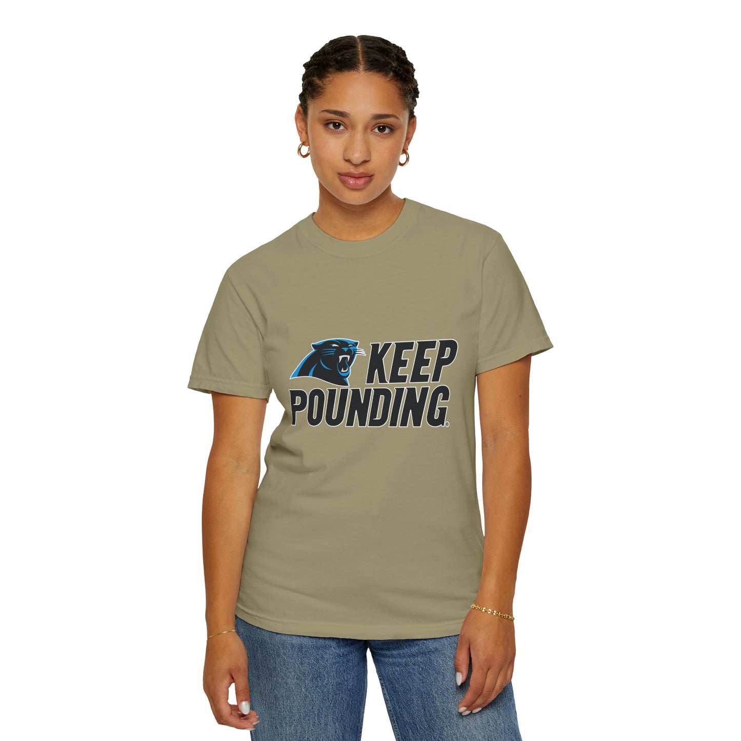 Carolina Panthers Keep Pounding Garment-Dyed T-Shirt – Premium Cotton Tee for Customization