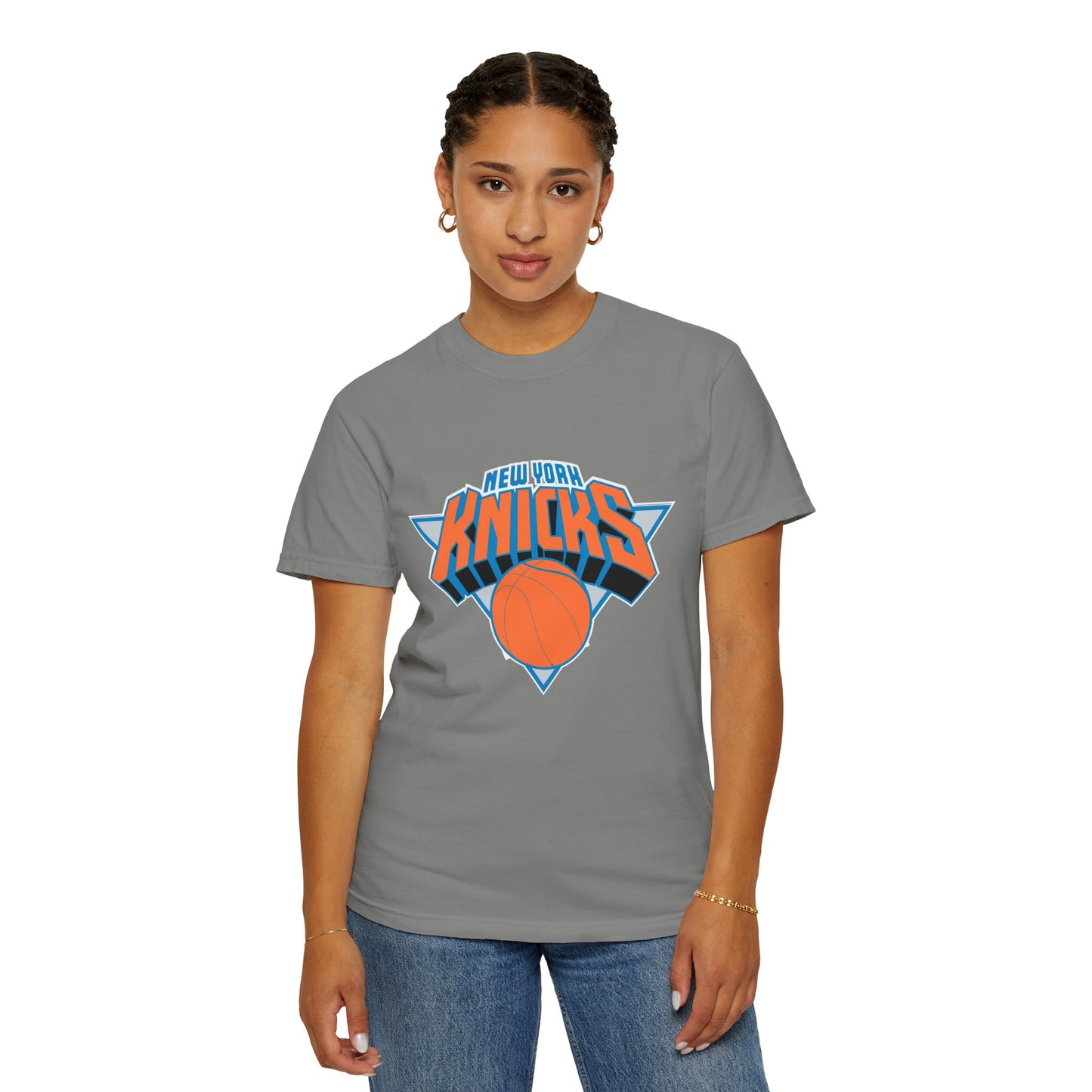 New York Knicks Hoop Lifestyle Garment-Dyed T-Shirt – Premium Cotton Tee for Customization