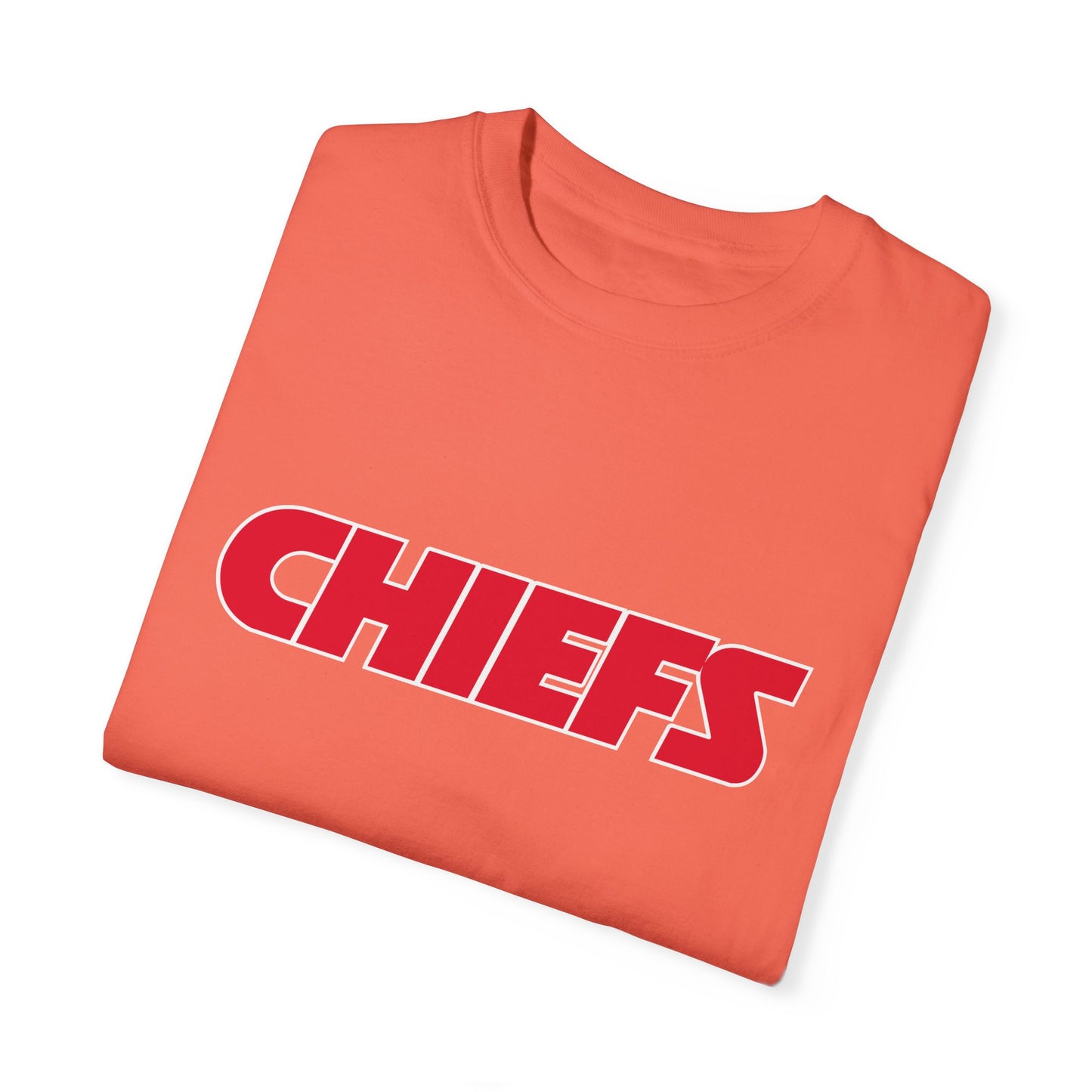 Kansas City Chiefs Team Merch Garment-Dyed T-Shirt – Premium Cotton Tee for Customization