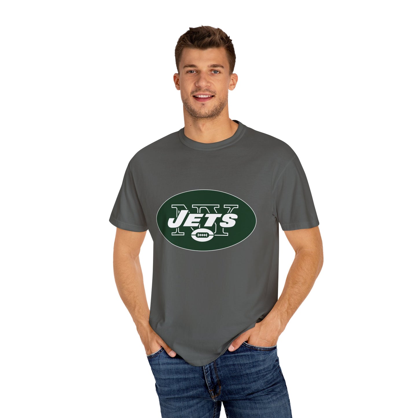 New York Jets Football Products Garment-Dyed T-Shirt – Premium Cotton Tee for Customization