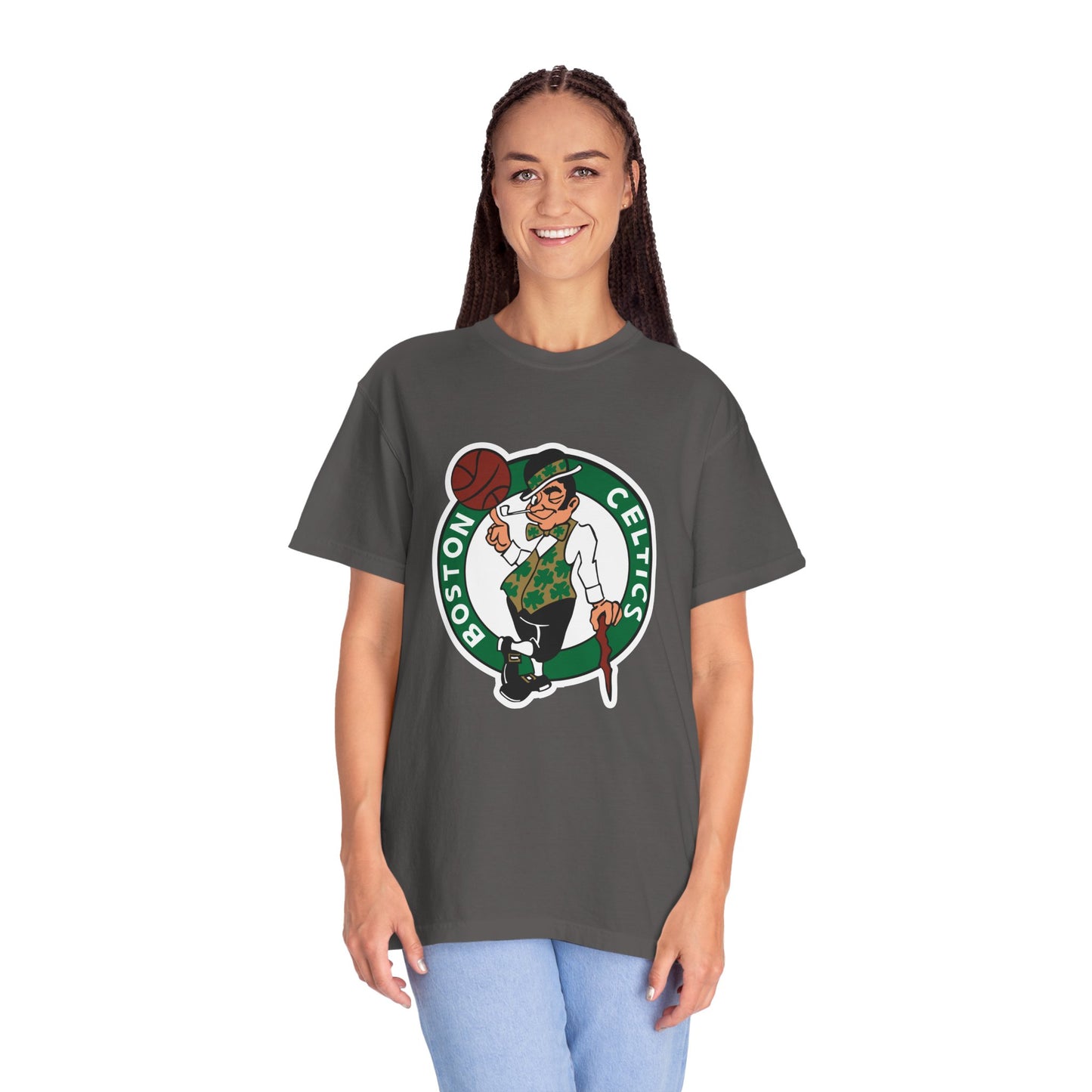 Boston Celtics Street Ball Style Garment-Dyed T-Shirt – Premium Cotton Tee for Customization