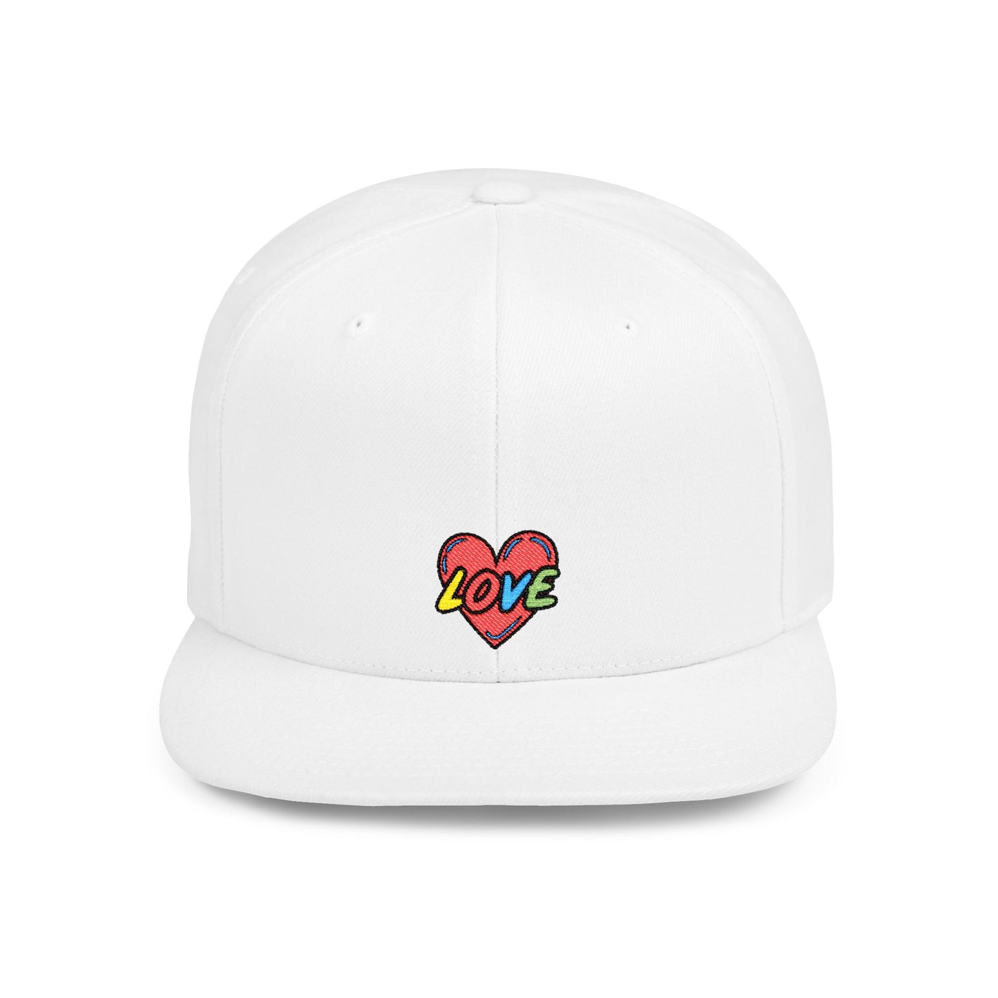Icons Embroidered Love 2 Flat Bill Snapback – Lightweight, Custom Fit, Premium Quality