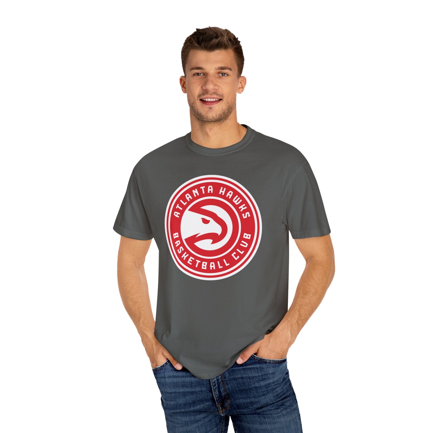 Atlanta Hawks Hoop Lifestyle Garment-Dyed T-Shirt – Premium Cotton Tee for Customization