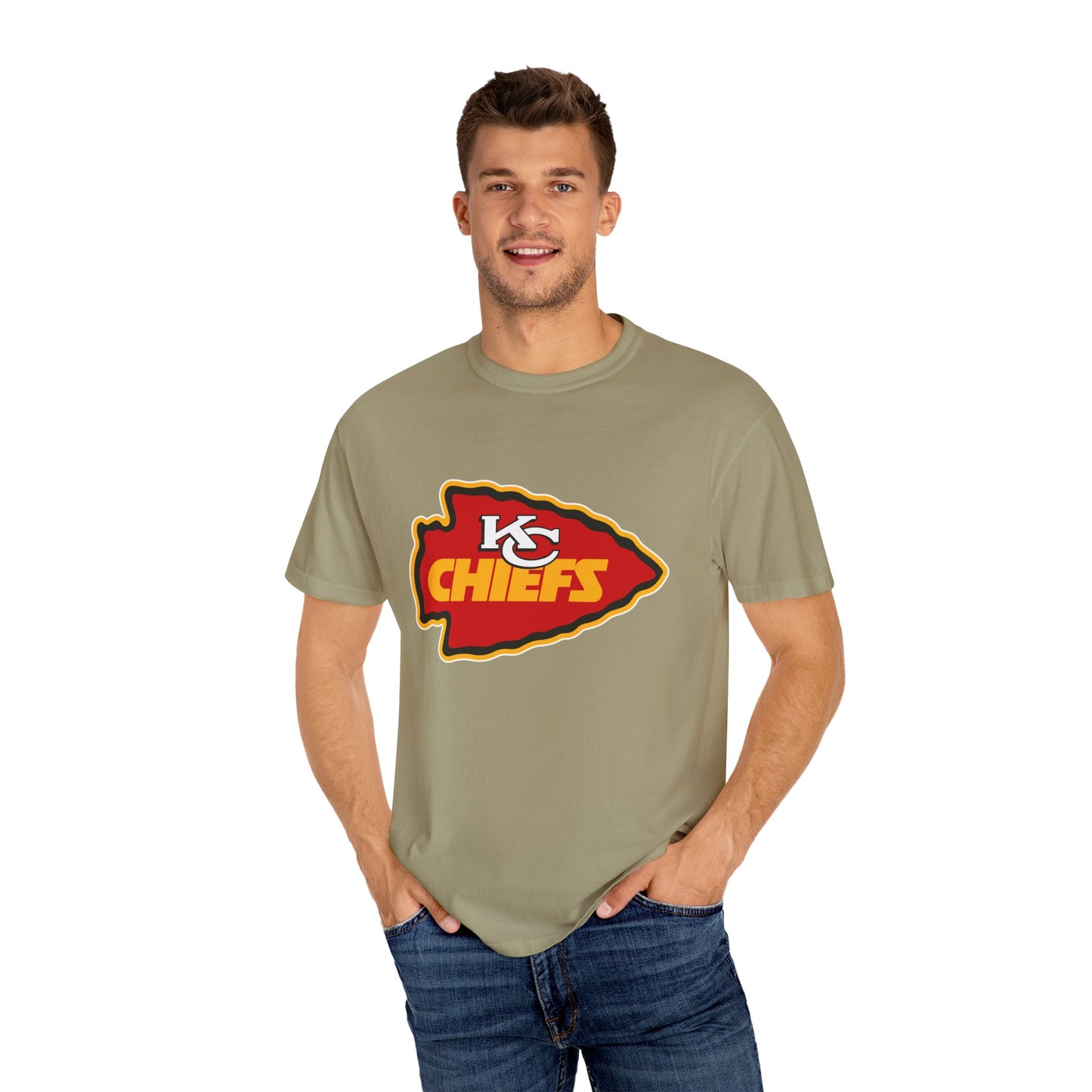 Kansas City Chiefs Apparel Garment-Dyed T-Shirt – Premium Cotton Tee for Customization