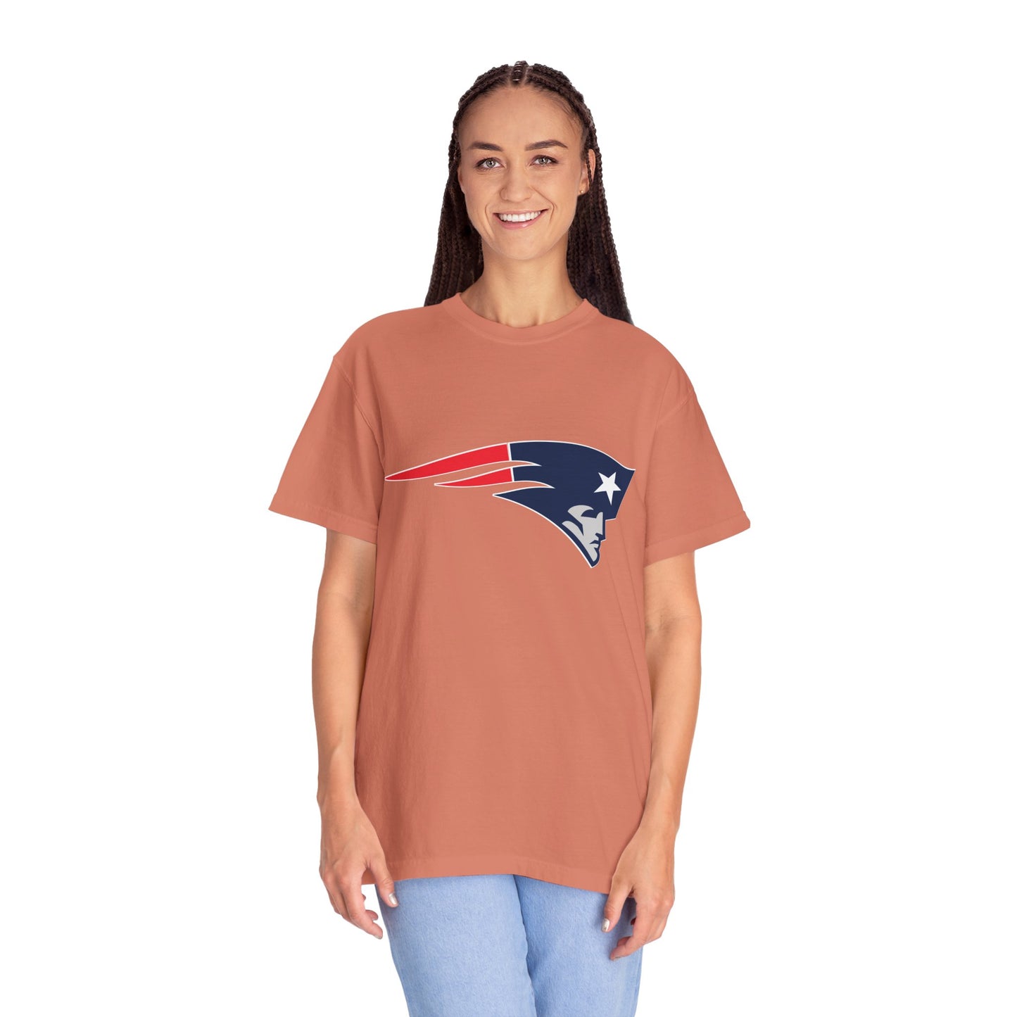 New England Patriots Gear Garment-Dyed T-Shirt – Premium Cotton Tee for Customization