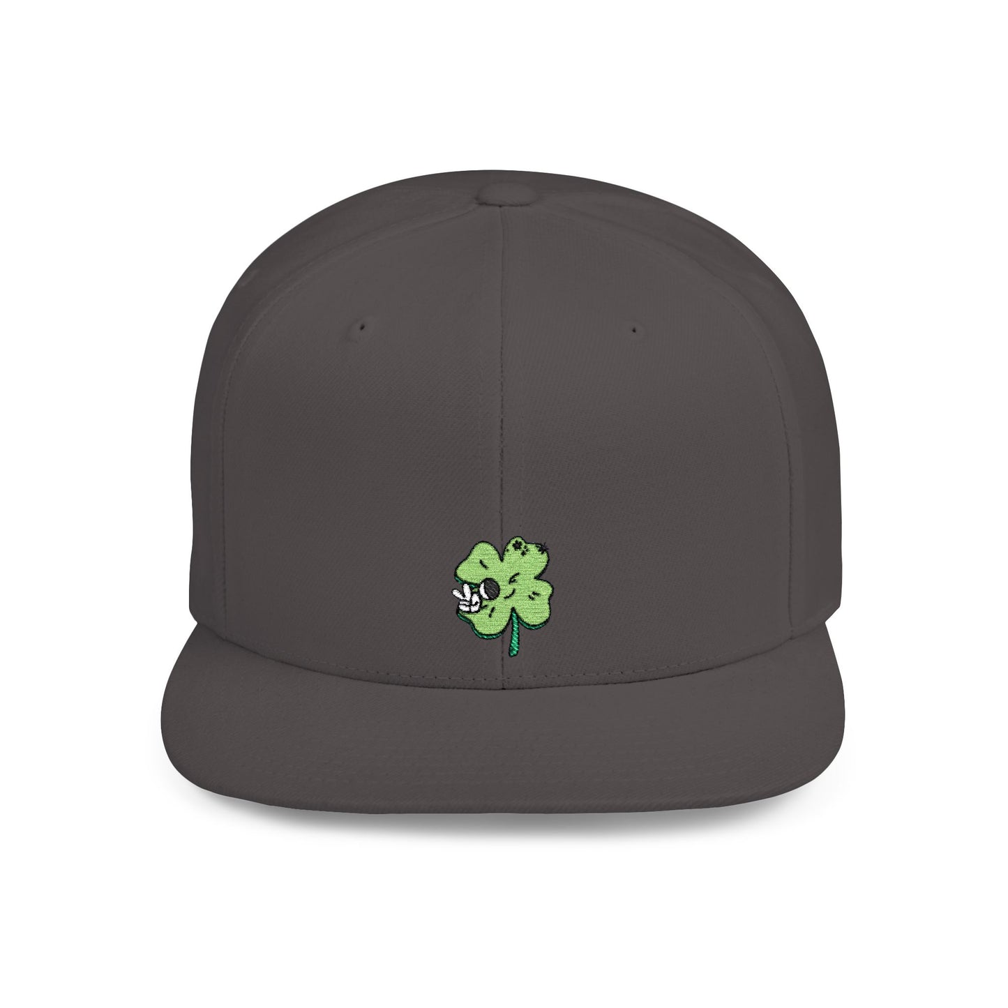 Icons Embroidered Cute Leaf On Cat Flat Bill Snapback – Lightweight, Custom Fit, Premium Quality