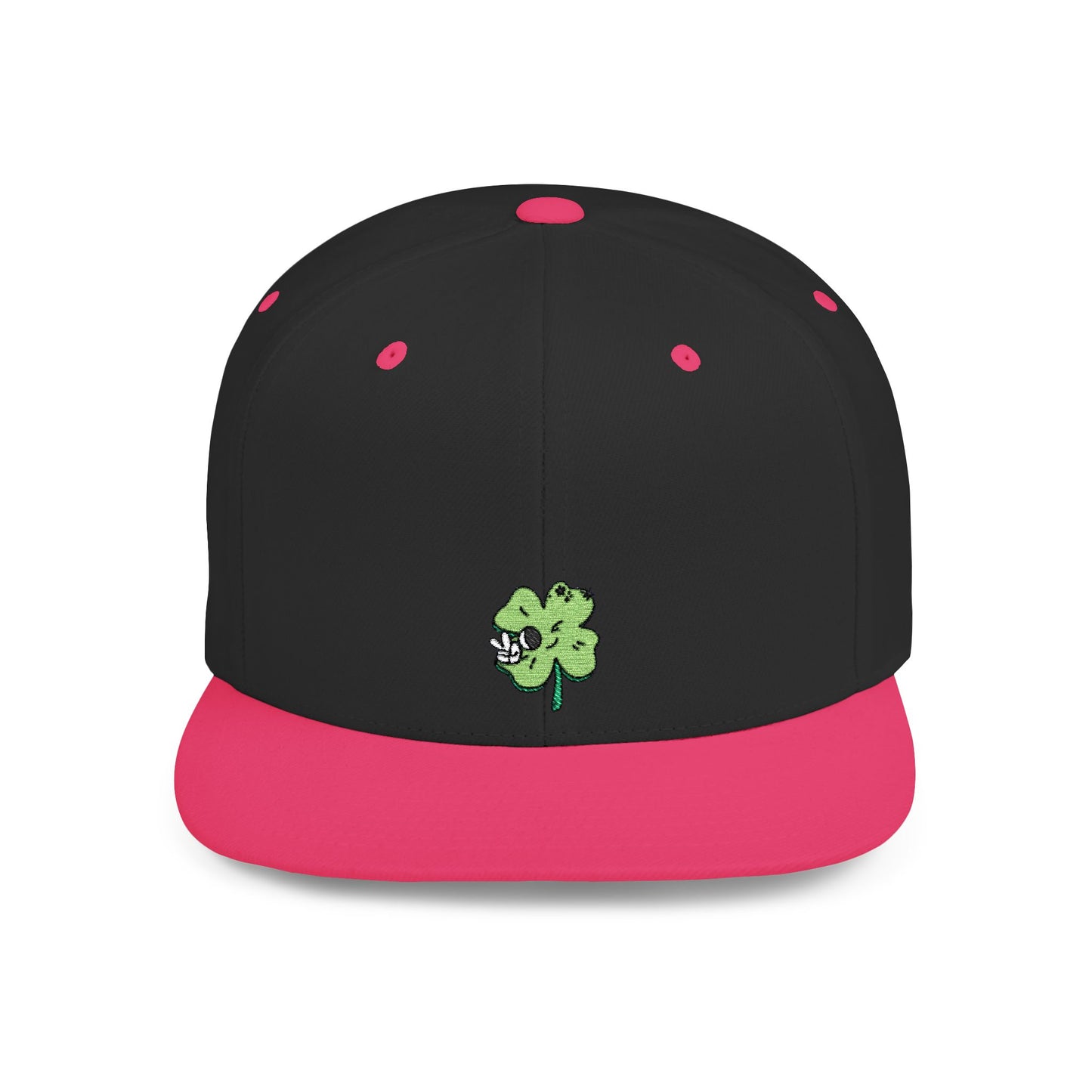 Icons Embroidered Cute Leaf On Cat Flat Bill Snapback – Lightweight, Custom Fit, Premium Quality