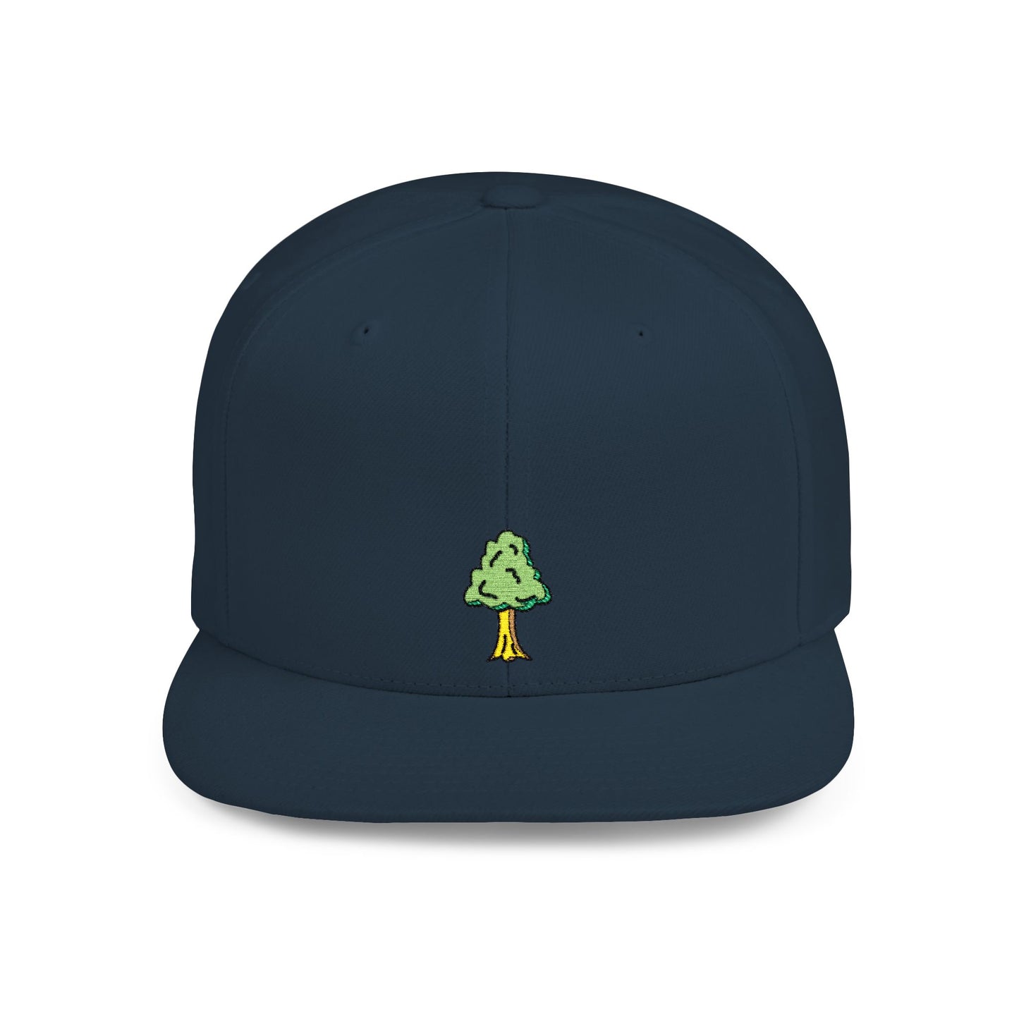 Icons Embroidered Tree Flat Bill Snapback – Lightweight, Custom Fit, Premium Quality