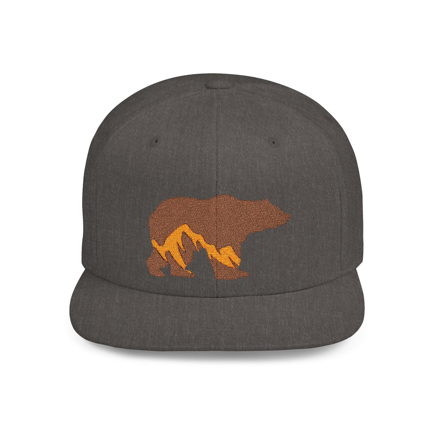 Bear Mountain Flat Bill Snapback – Lightweight, Custom Fit, Premium Quality