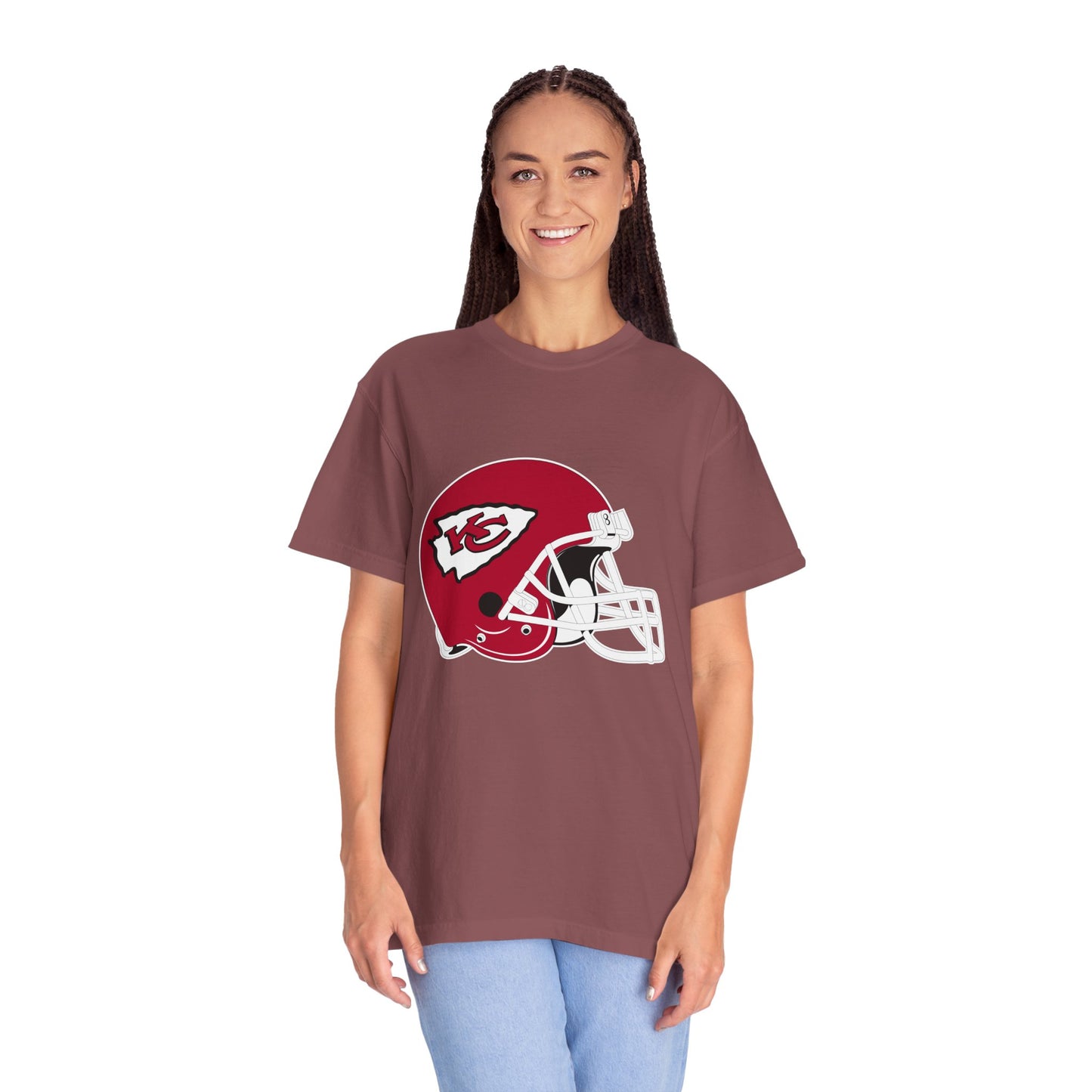 Kansas City Chiefs Football Fans Garment-Dyed T-Shirt – Premium Cotton Tee for Customization